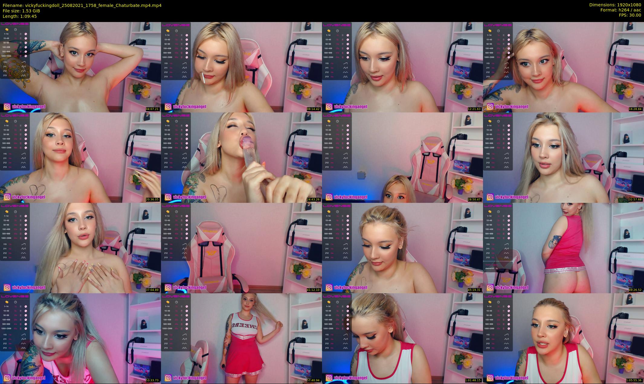 vickyfuckingdoll — 70 minute Chaturbate female cam show recording, 1080p, Aug 25, 2021