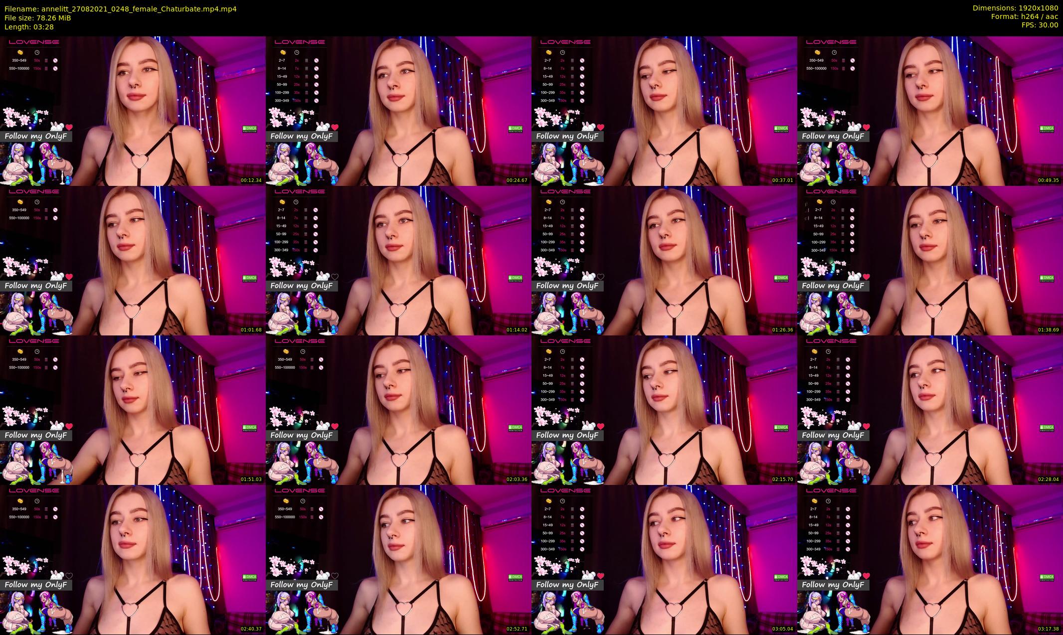 annelitt — 4 minute Chaturbate female cam show recording, 1080p, Aug 27, 2021