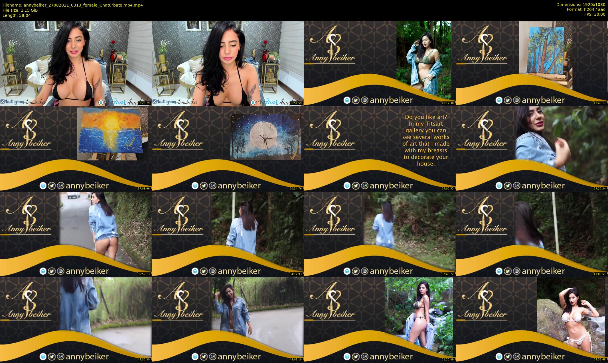 annybeiker — 59 minute Chaturbate female cam show recording, 1080p, Aug 27, 2021