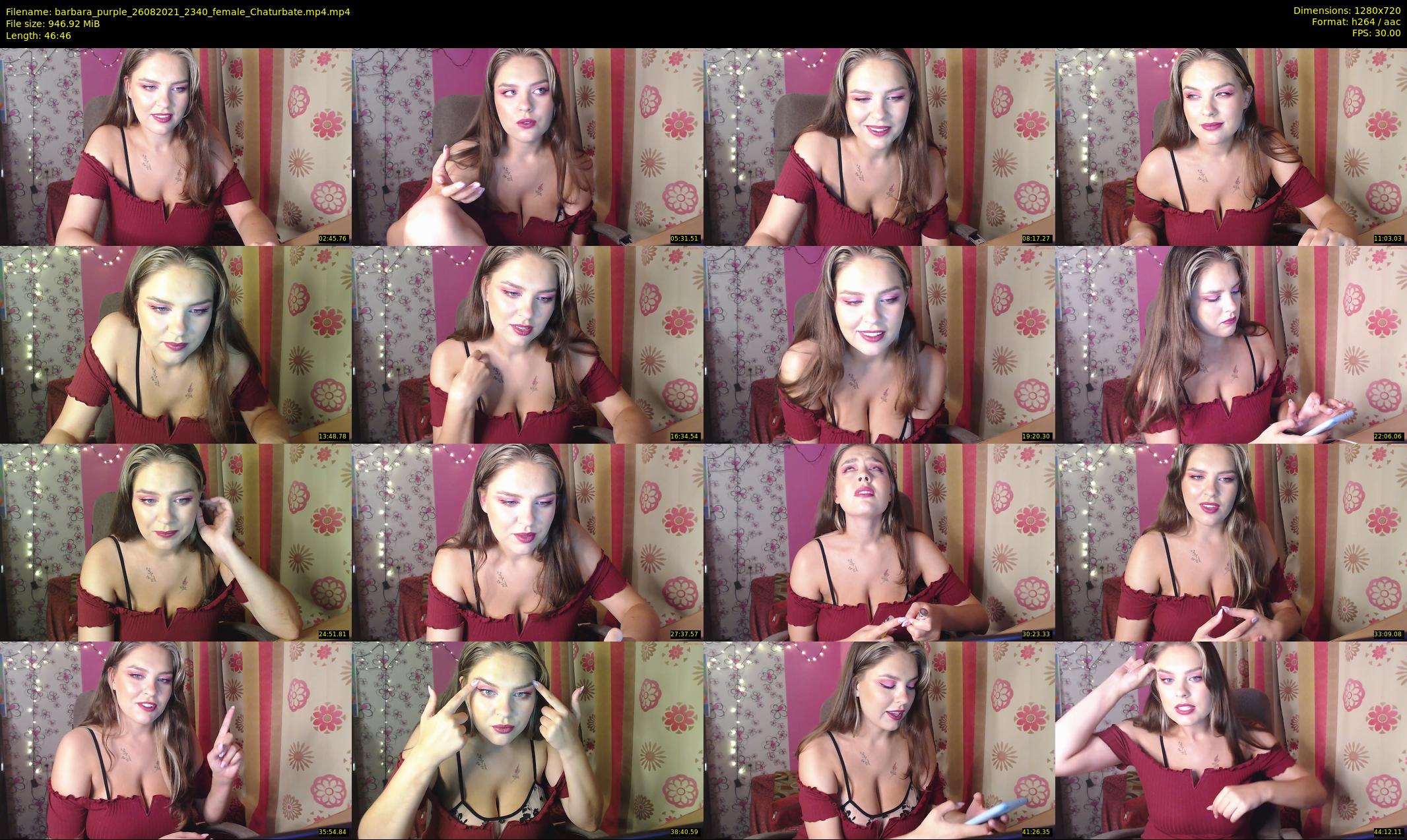 barbara_purple — 47 minute Chaturbate female cam show recording, 720p, Aug 26, 2021