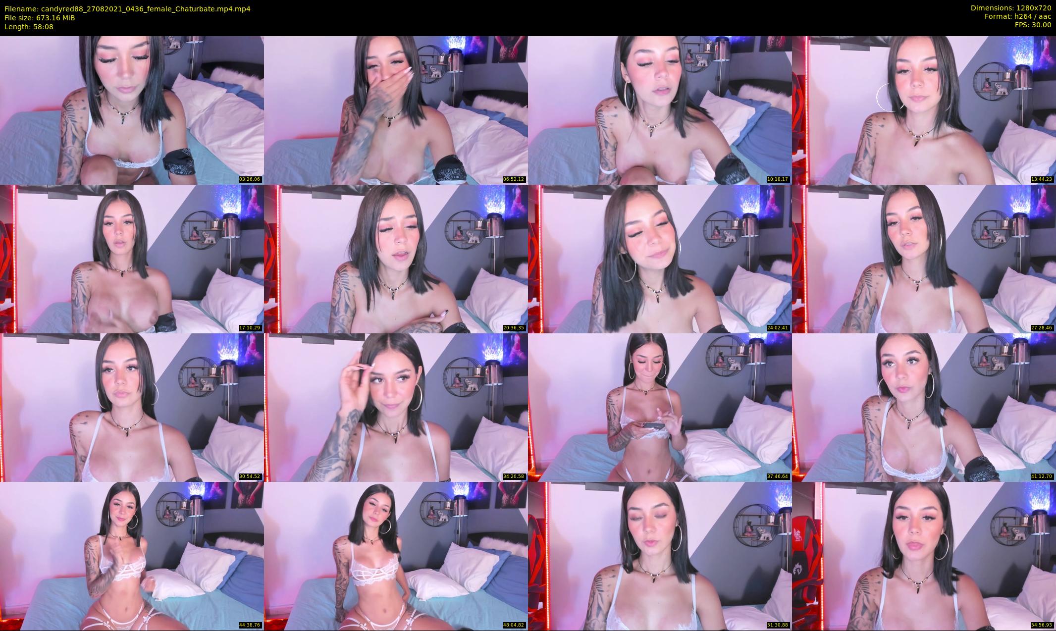 candyred88 — 59 minute Chaturbate female cam show recording, 720p, Aug 27, 2021