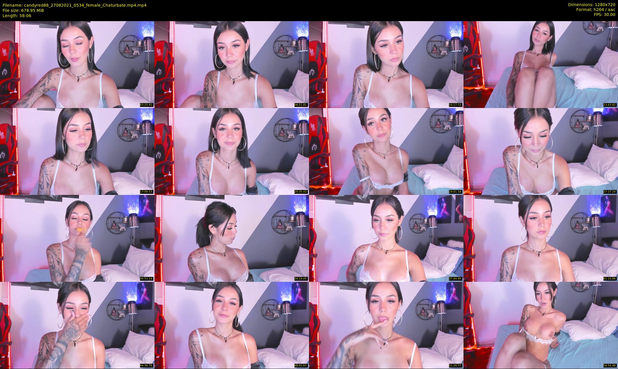 candyred88 — 59 minute Chaturbate female cam show recording, 720p, Aug 27, 2021