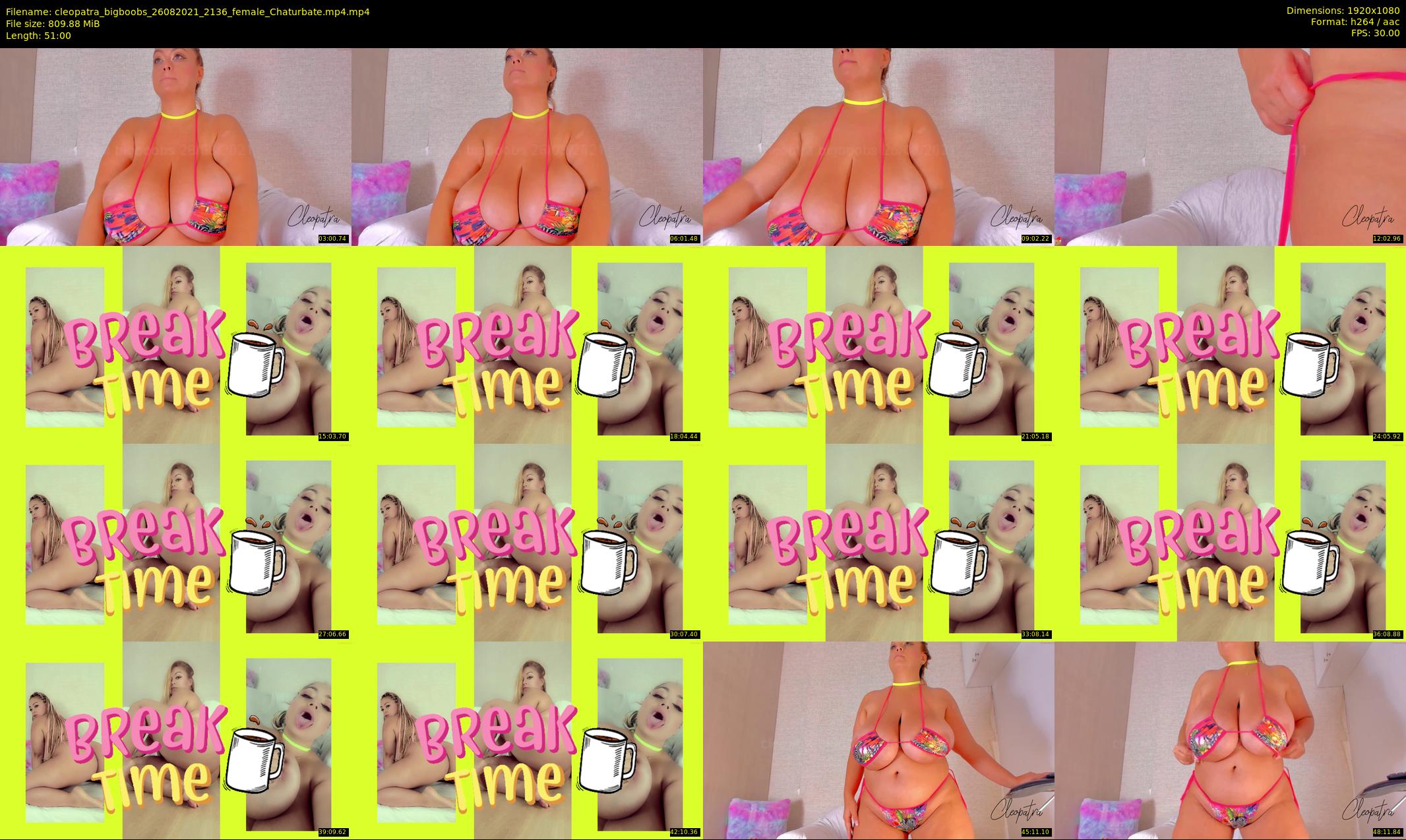 cleopatra_bigboobs — 51 minute Chaturbate female cam show recording, 1080p, Aug 26, 2021