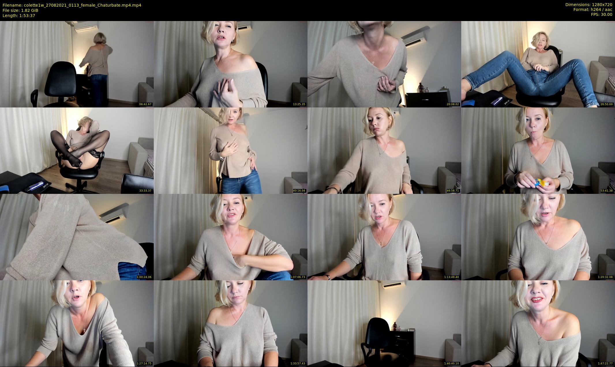 colette1w — 114 minute Chaturbate female cam show recording, 720p, Aug 27, 2021