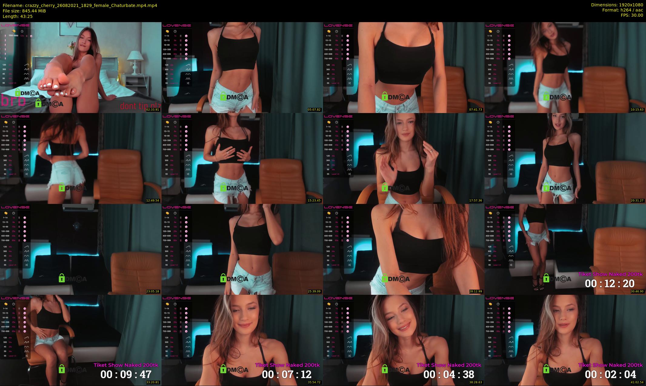 crazzy_cherry — 44 minute Chaturbate female cam show recording, 1080p, Aug 26, 2021