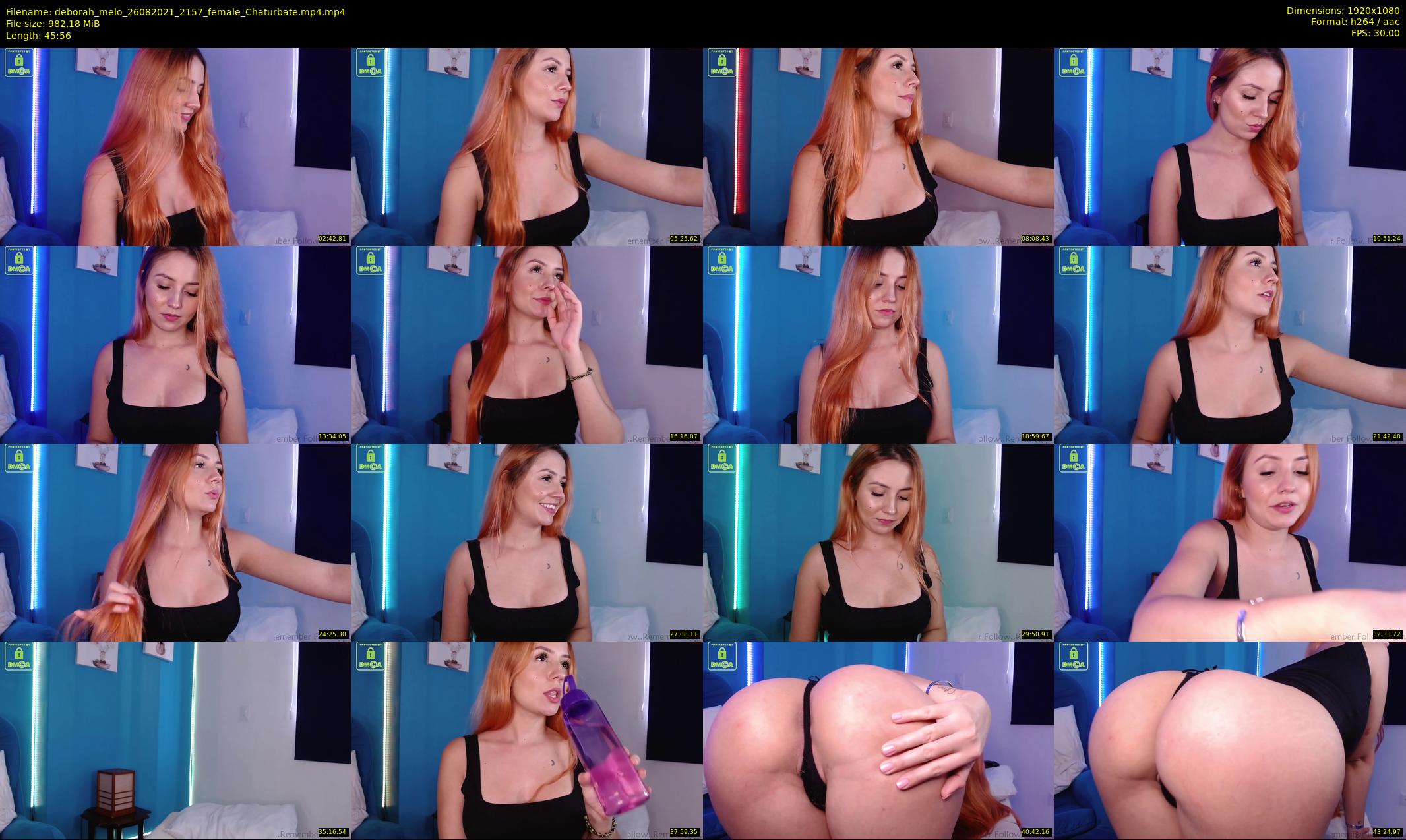 deborah_melo — 46 minute Chaturbate female cam show recording, 1080p, Aug 26, 2021
