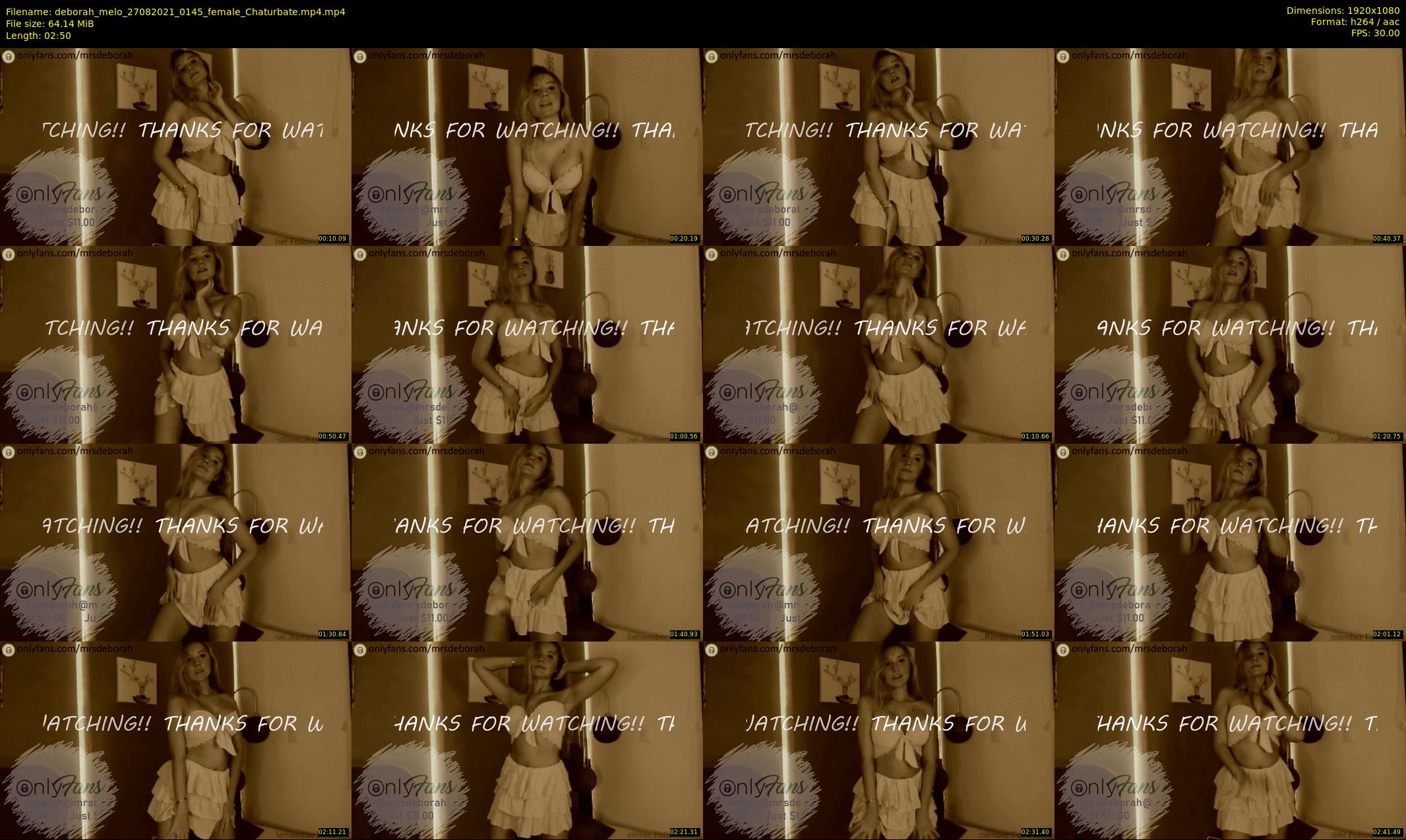 deborah_melo — 3 minute Chaturbate female cam show recording, 1080p, Aug 27, 2021