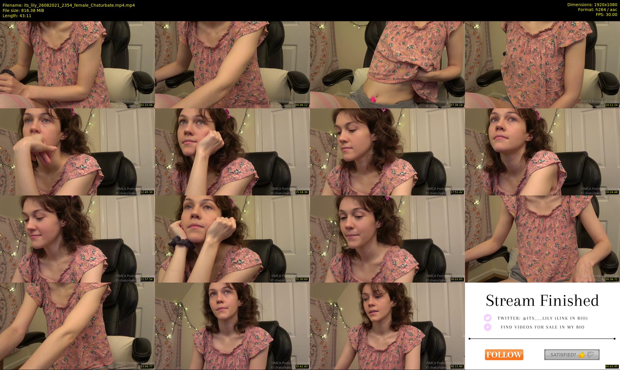 its_lily — 44 minute Chaturbate female cam show recording, 1080p, Aug 26, 2021