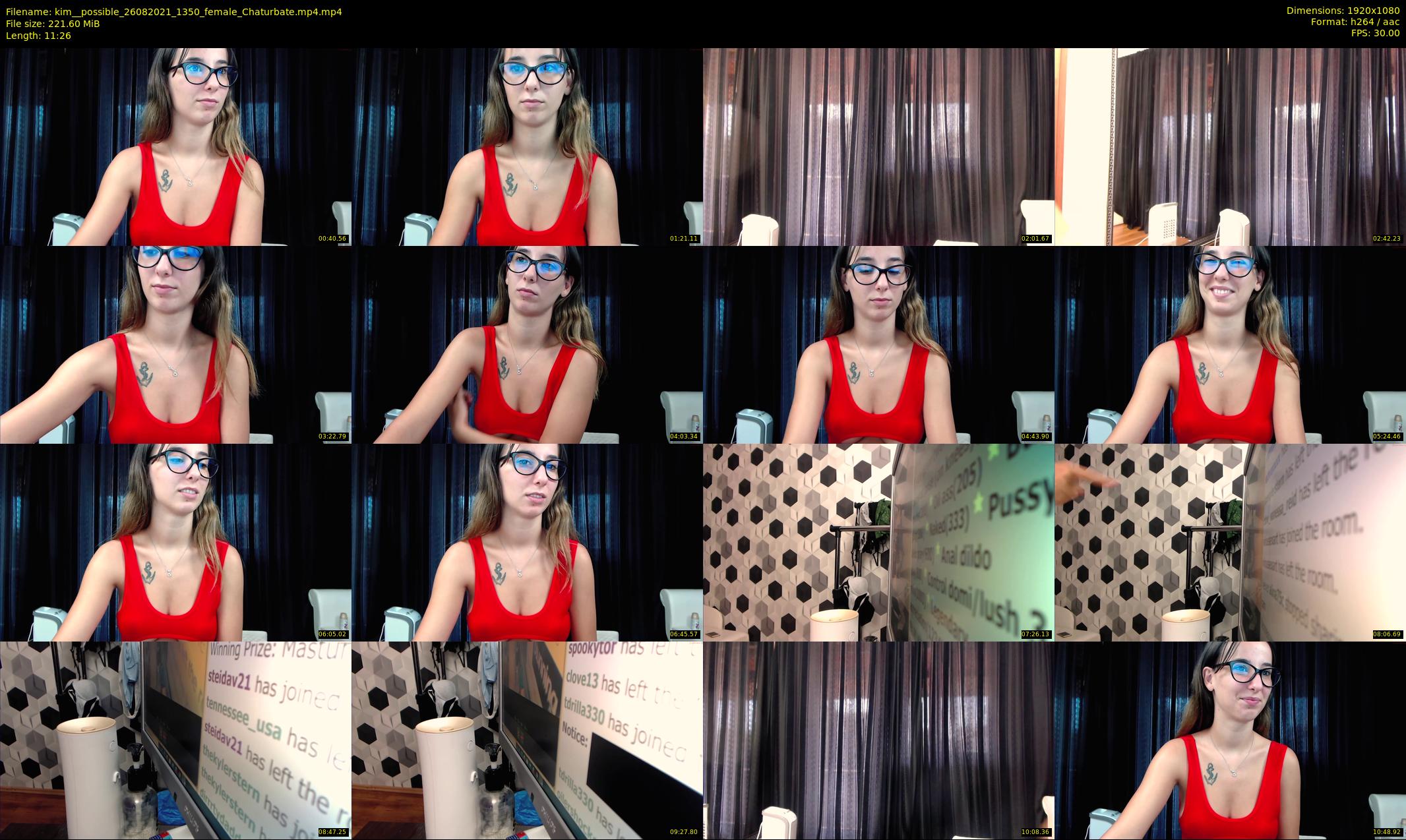 kim__possible — 12 minute Chaturbate female cam show recording, 1080p, Aug 26, 2021