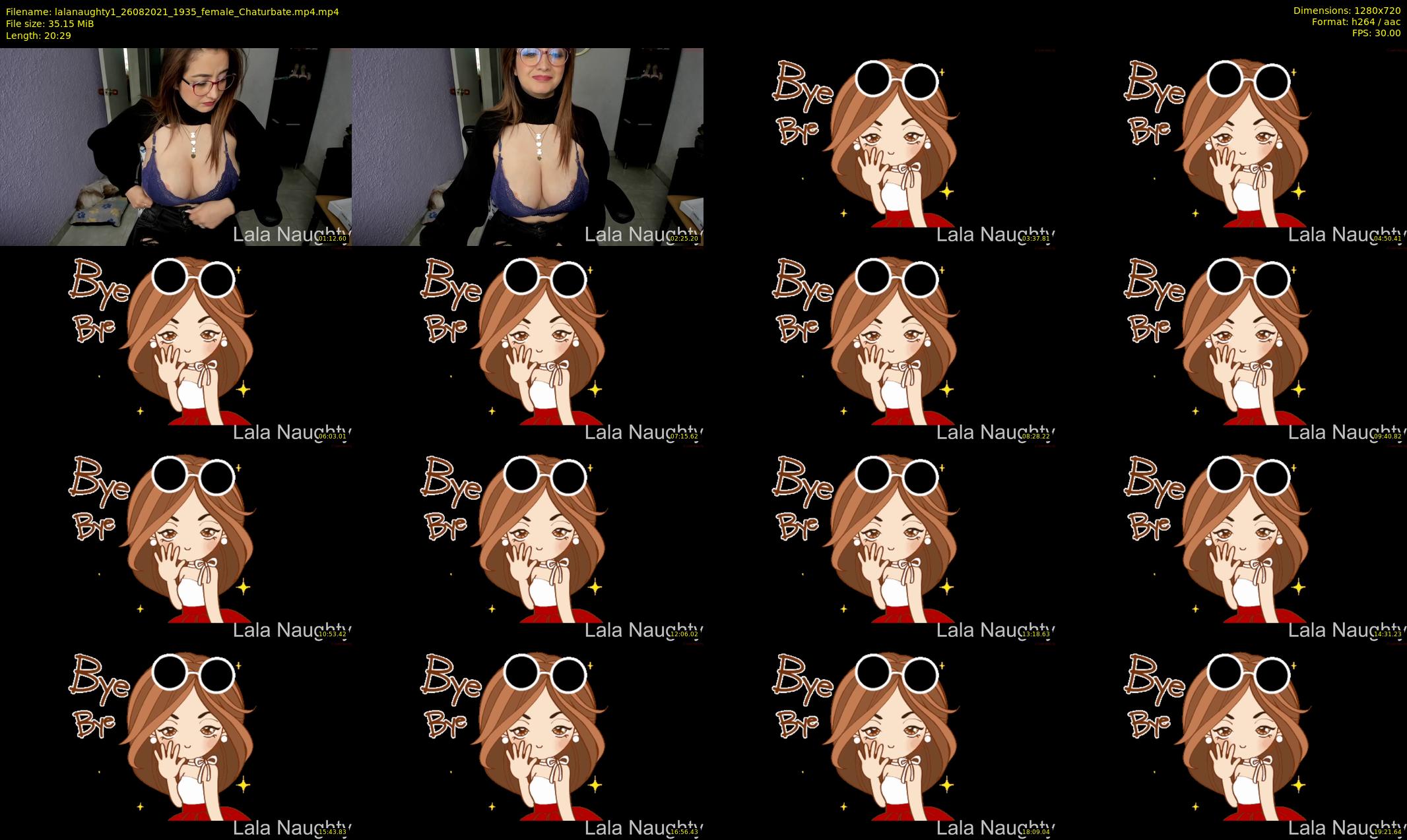 lalanaughty1 — 21 minute Chaturbate female cam show recording, 720p, Aug 26, 2021