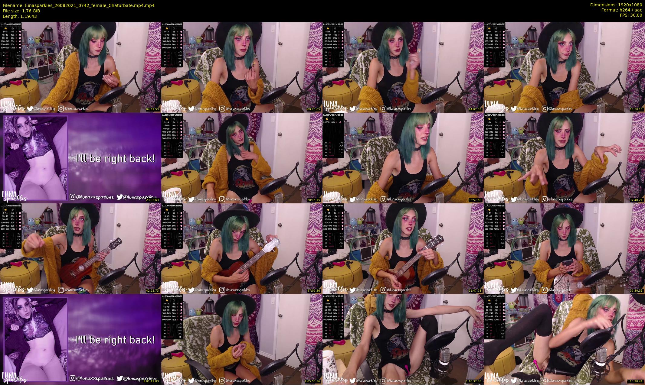 lunasparkles — 80 minute Chaturbate female cam show recording, 1080p, Aug 26, 2021