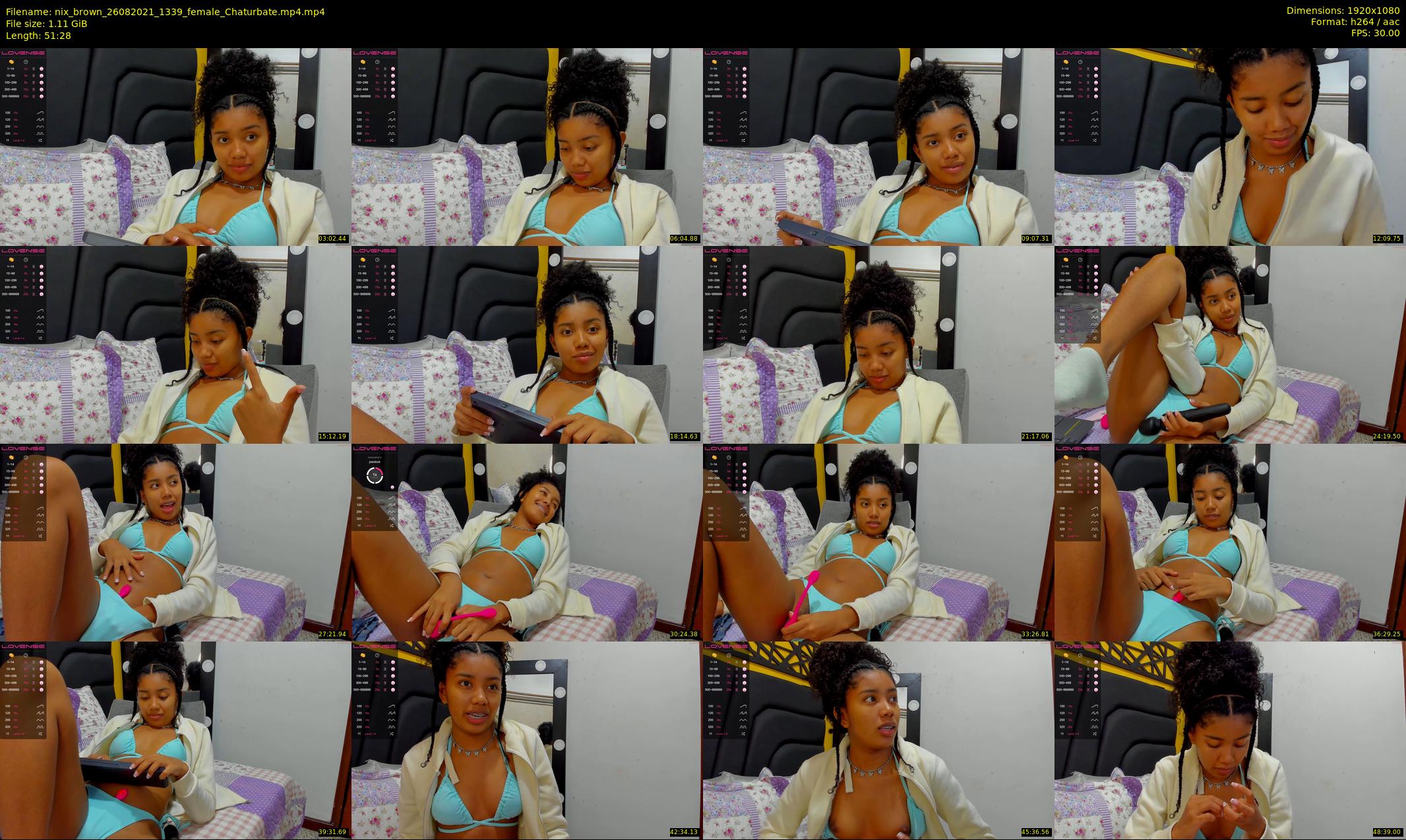 nix_brown — 52 minute Chaturbate female cam show recording, 1080p, Aug 26, 2021