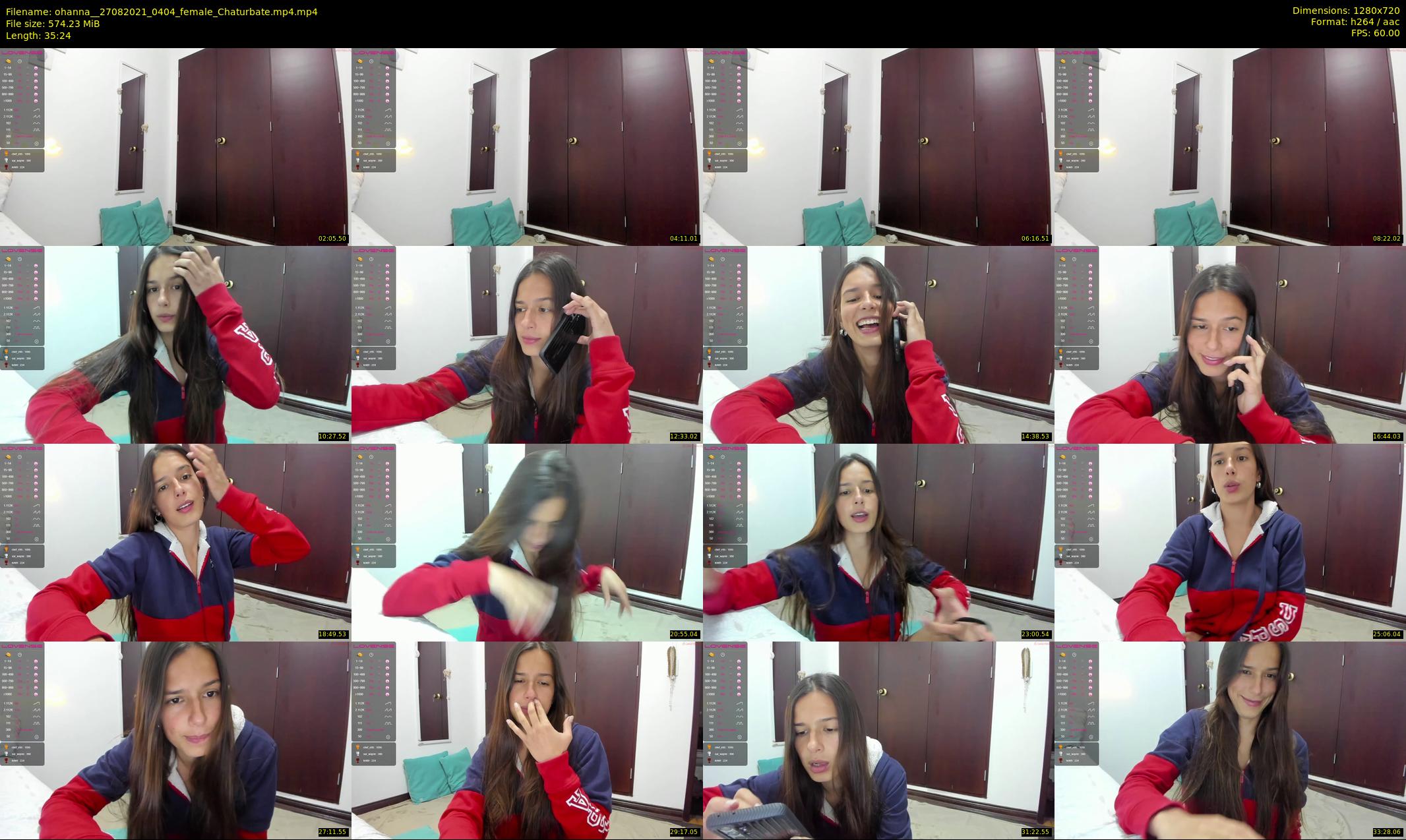 ohanna_ — 36 minute Chaturbate female cam show recording, 720p, Aug 27, 2021