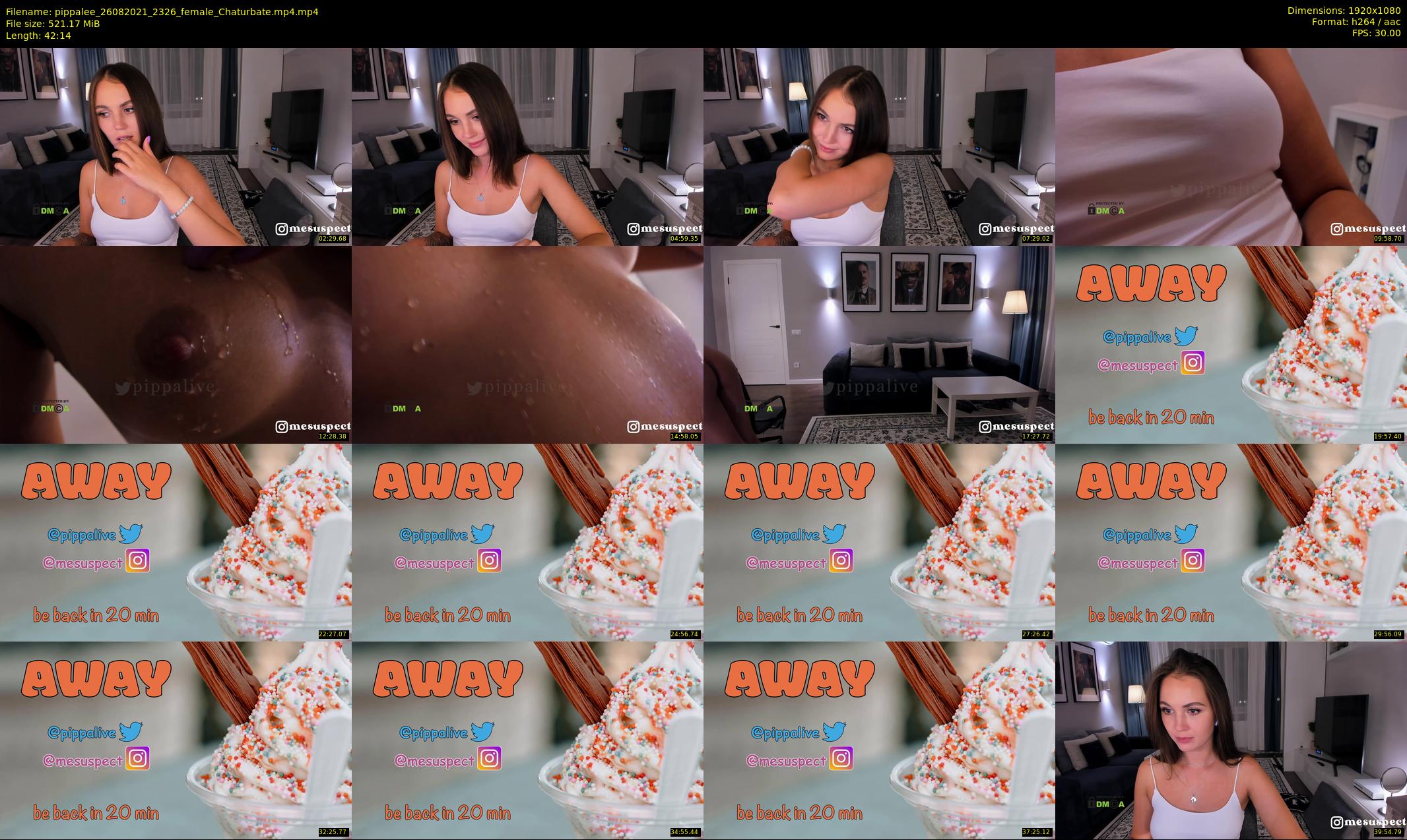 pippalee — 43 minute Chaturbate female cam show recording, 1080p, Aug 26, 2021