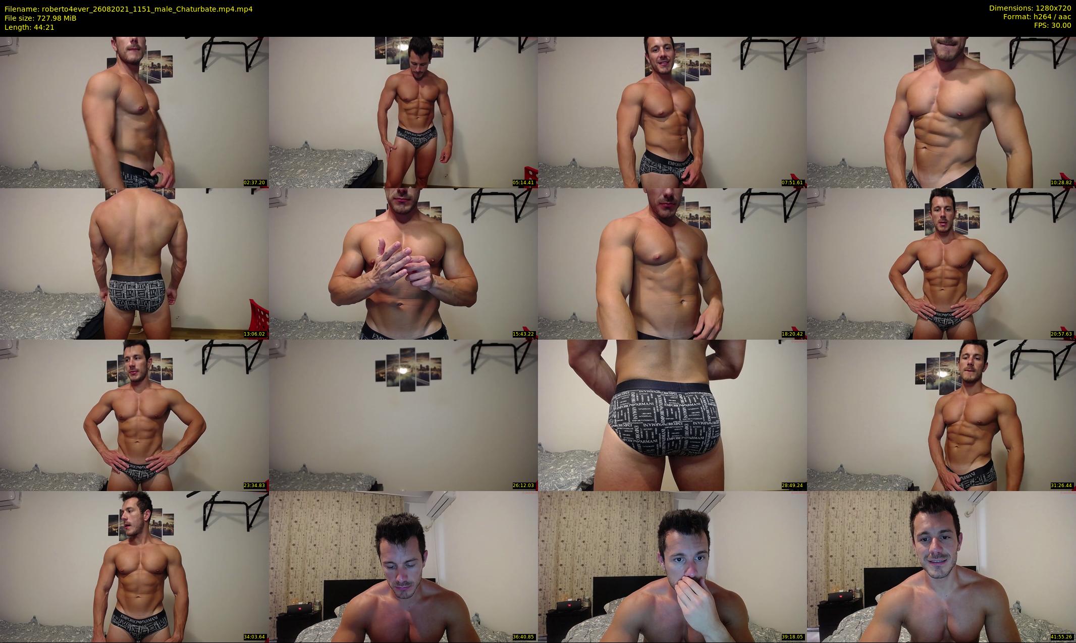 roberto4ever — 45 minute Chaturbate male cam show recording, 720p, Aug 26, 2021