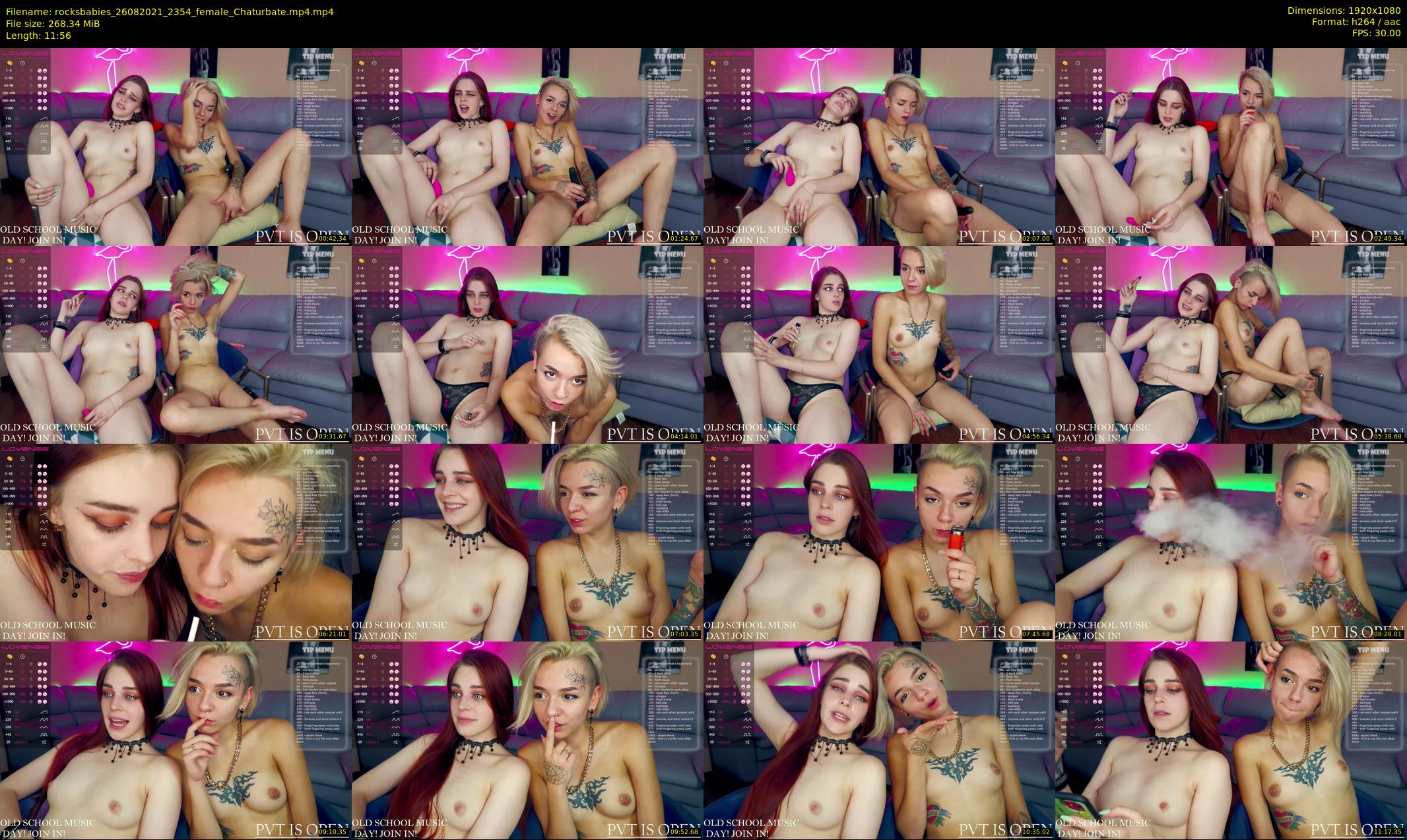 rocksbabies — 12 minute Chaturbate female cam show recording, 1080p, Aug 26, 2021