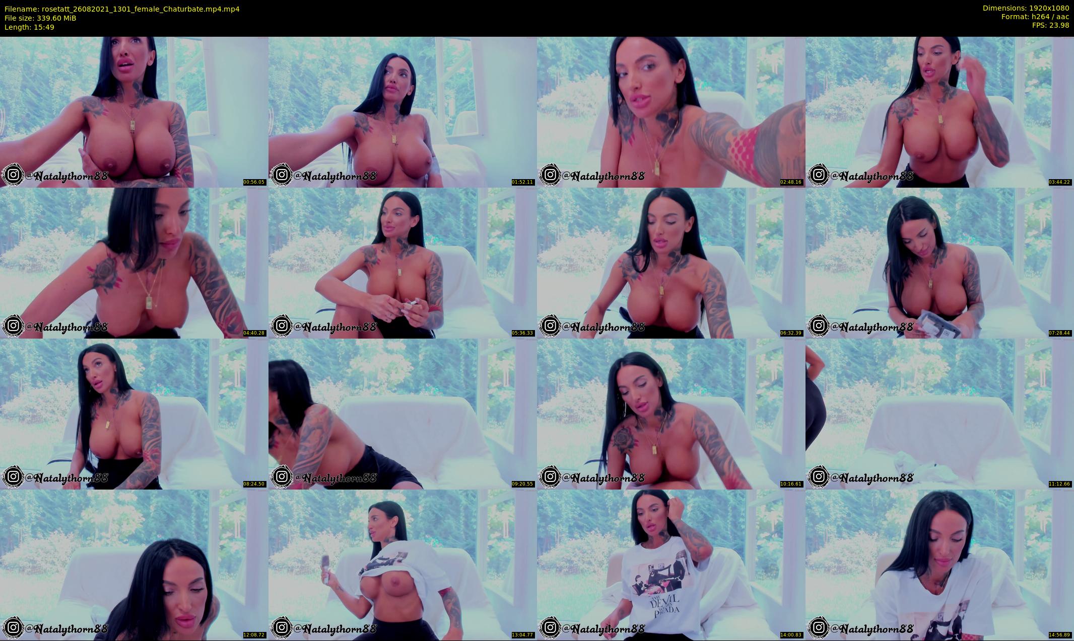 rosetatt — 16 minute Chaturbate female cam show recording, 1080p, Aug 26, 2021