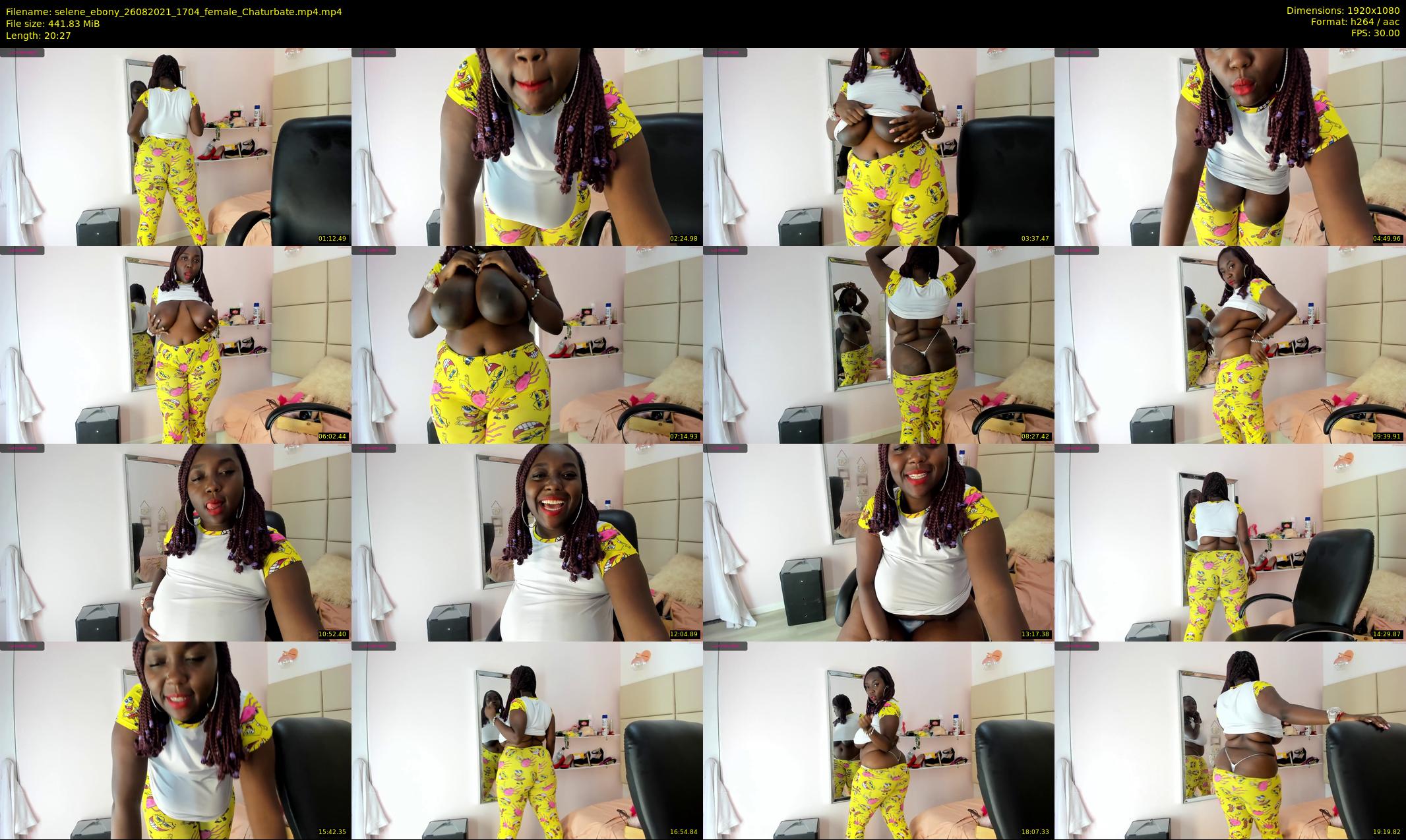 selene_ebony — 21 minute Chaturbate female cam show recording, 1080p, Aug 26, 2021