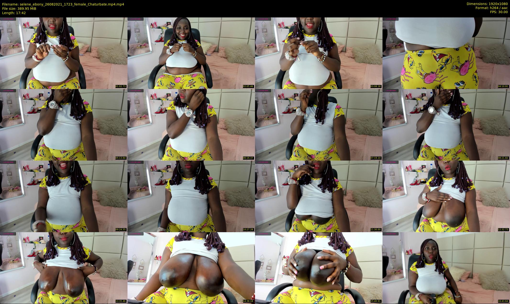 selene_ebony — 18 minute Chaturbate female cam show recording, 1080p, Aug 26, 2021