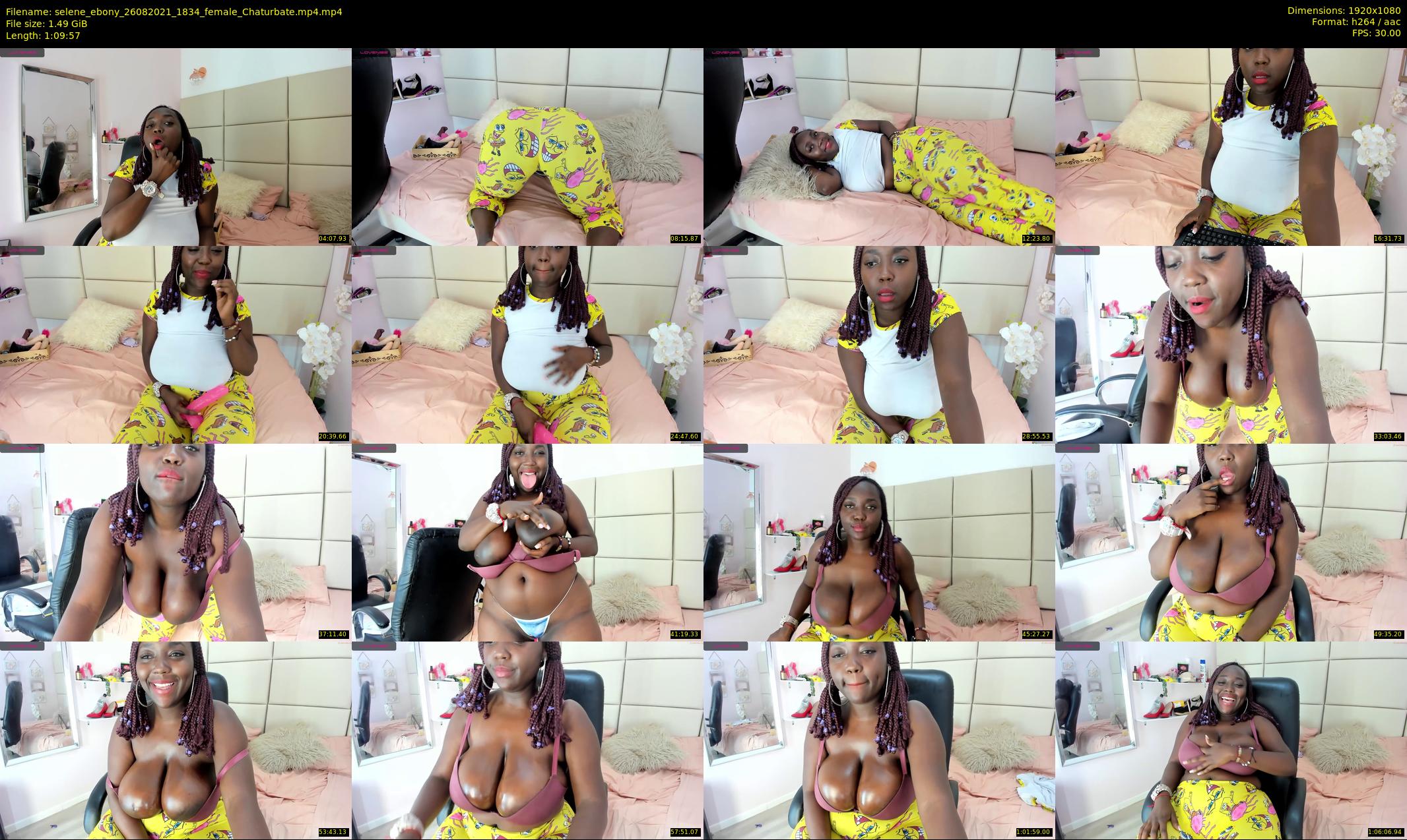 selene_ebony — 70 minute Chaturbate female cam show recording, 1080p, Aug 26, 2021