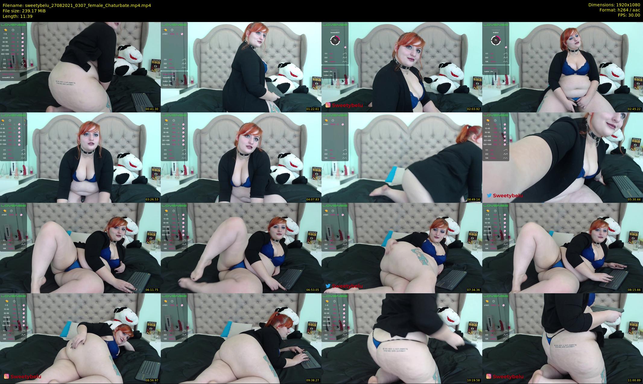 sweetybelu — 12 minute Chaturbate female cam show recording, 1080p, Aug 27, 2021