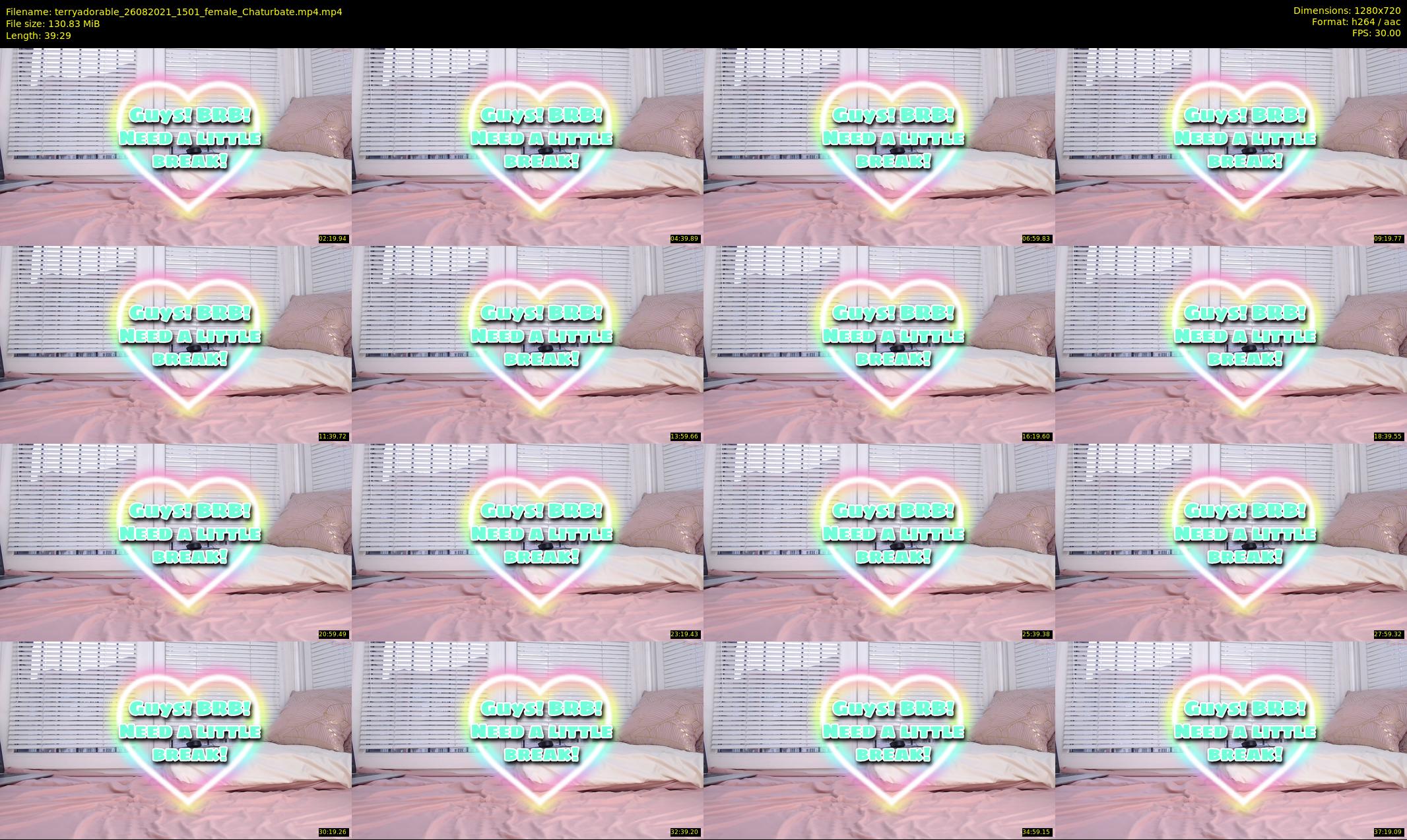 terryadorable — 40 minute Chaturbate female cam show recording, 720p, Aug 26, 2021