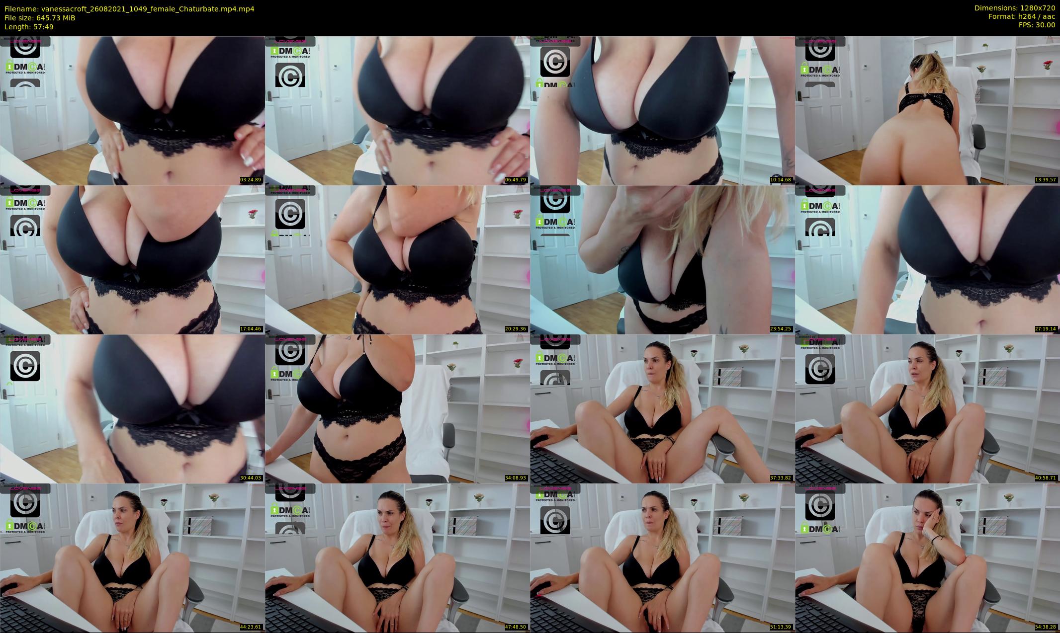 vanessacroft — 58 minute Chaturbate female cam show recording, 720p, Aug 26, 2021