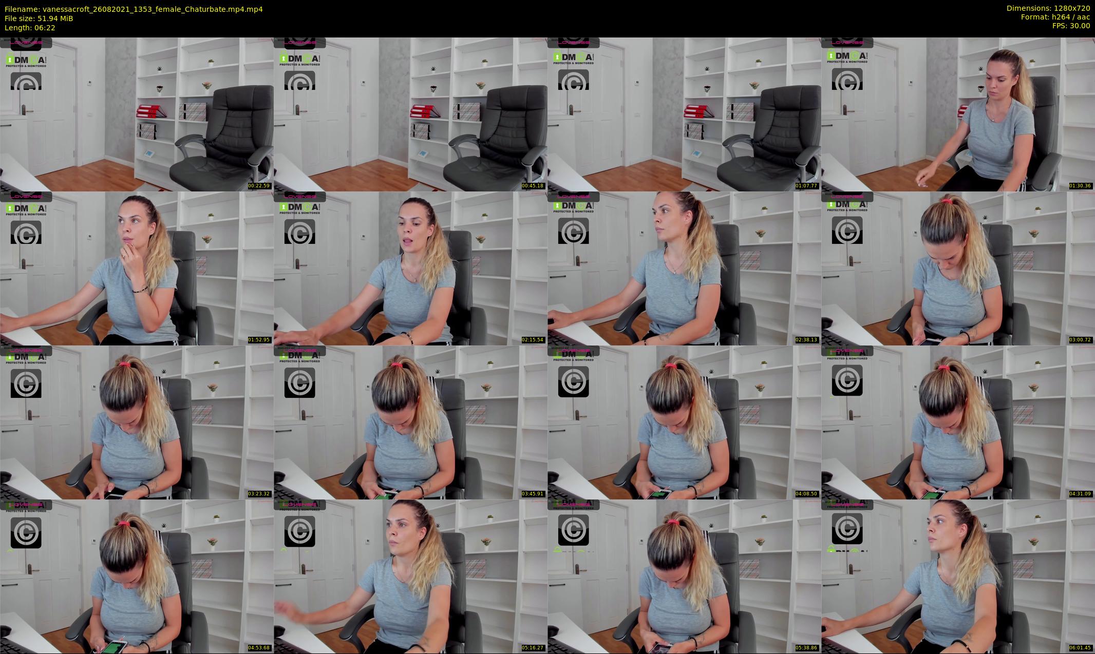vanessacroft — 7 minute Chaturbate female cam show recording, 720p, Aug 26, 2021