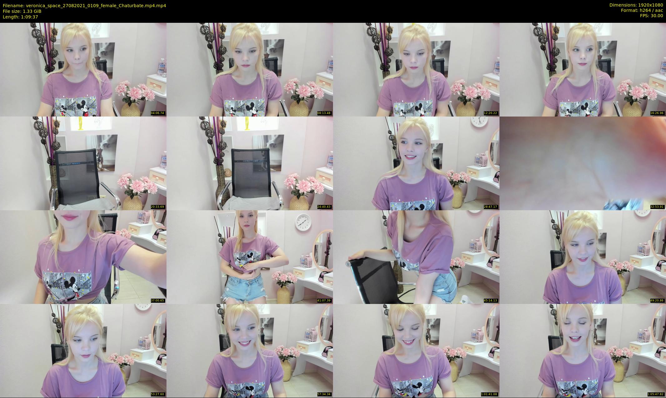 veronica_space — 70 minute Chaturbate female cam show recording, 1080p, Aug 27, 2021