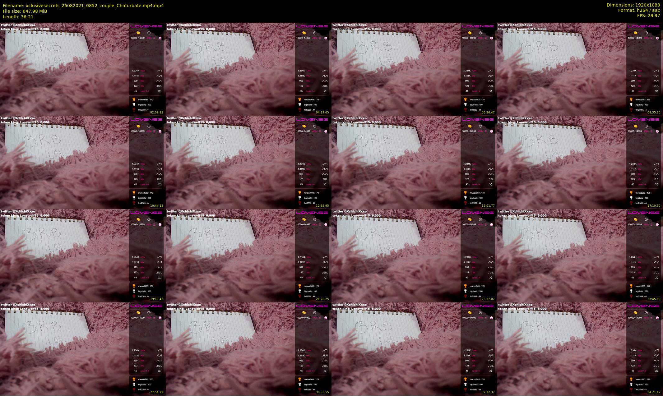 xclusivesecrets — 37 minute Chaturbate female cam show recording, 1080p, Aug 26, 2021