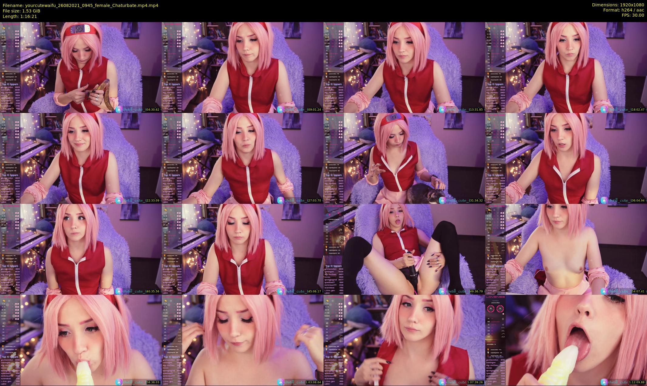 yourcutewaifu — 77 minute Chaturbate female cam show recording, 1080p, Aug 26, 2021