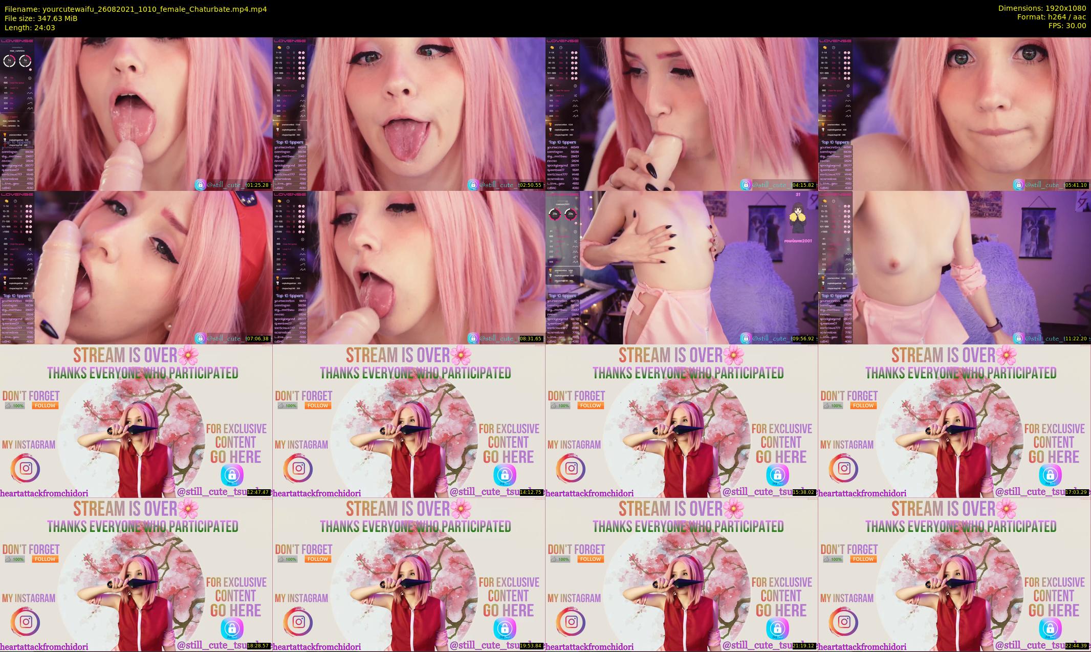 yourcutewaifu — 25 minute Chaturbate female cam show recording, 1080p, Aug 26, 2021