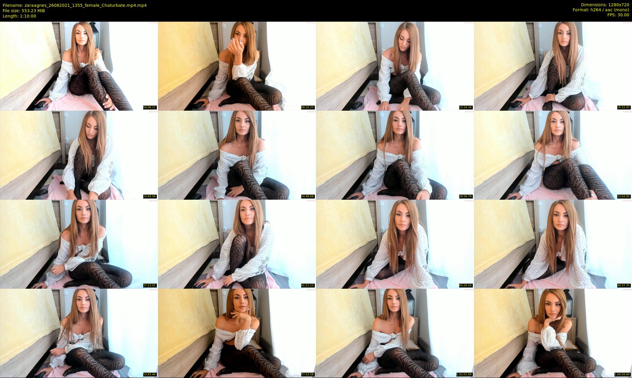 zaraagnes — 70 minute Chaturbate female cam show recording, 720p, Aug 26, 2021