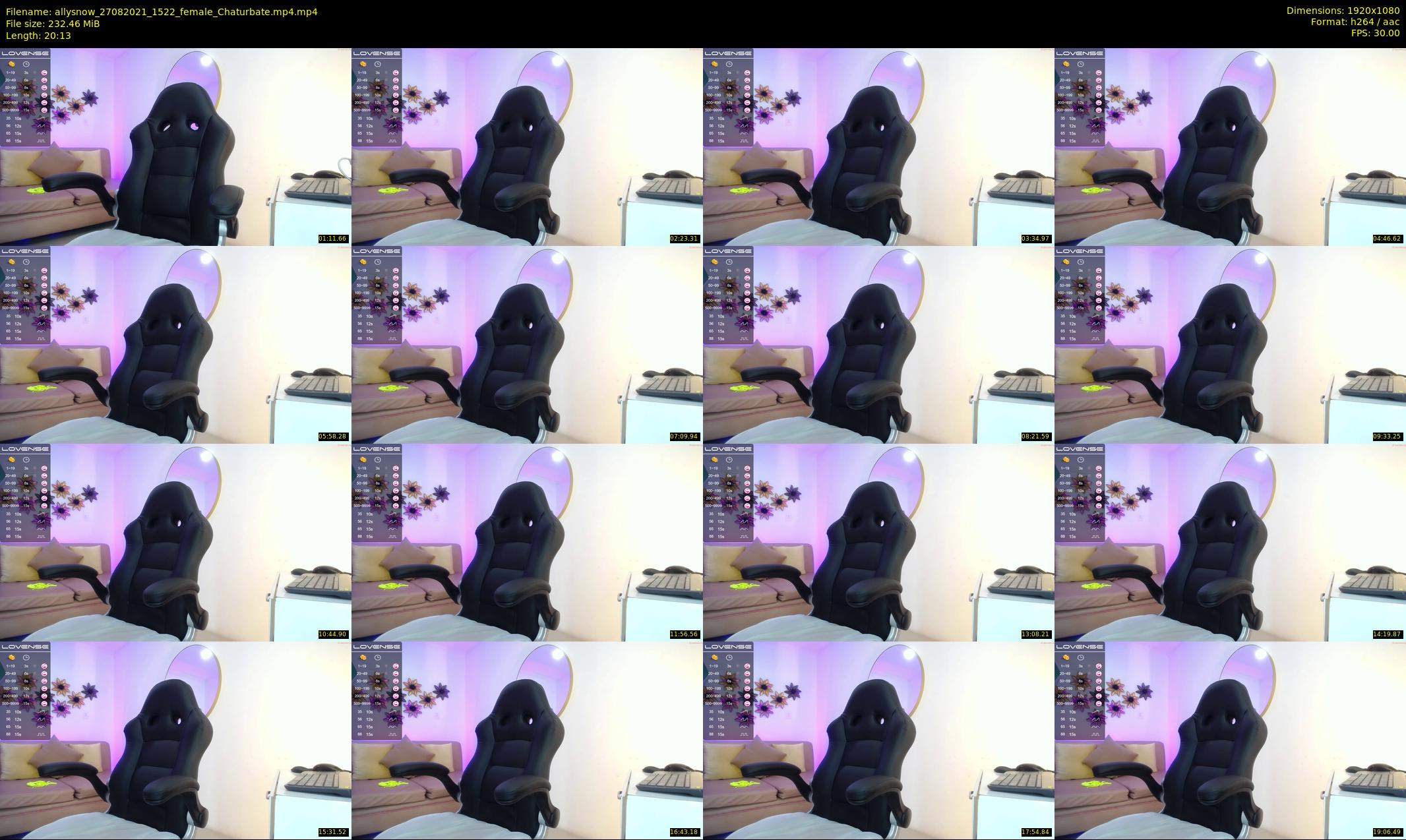 allysnow — 21 minute Chaturbate female cam show recording, 1080p, Aug 27, 2021