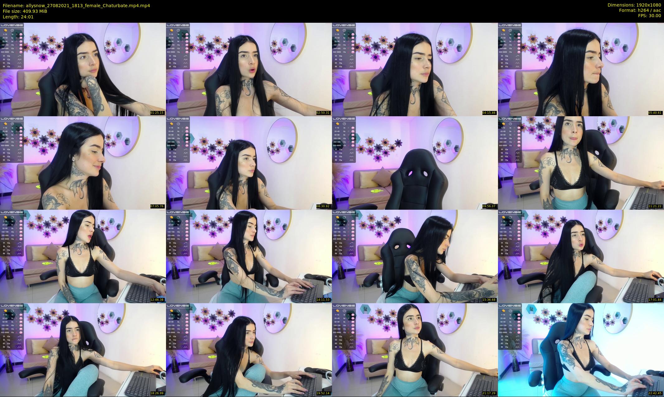 allysnow — 25 minute Chaturbate female cam show recording, 1080p, Aug 27, 2021