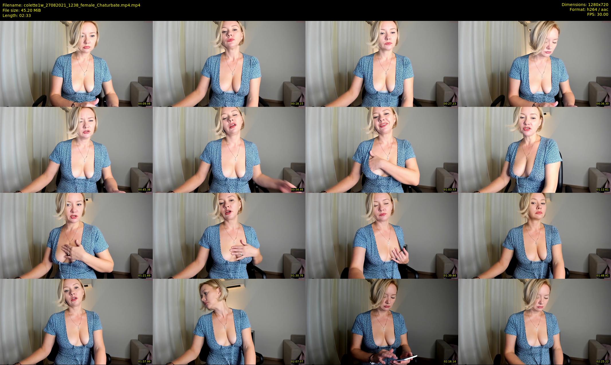 colette1w — 3 minute Chaturbate female cam show recording, 720p, Aug 27, 2021