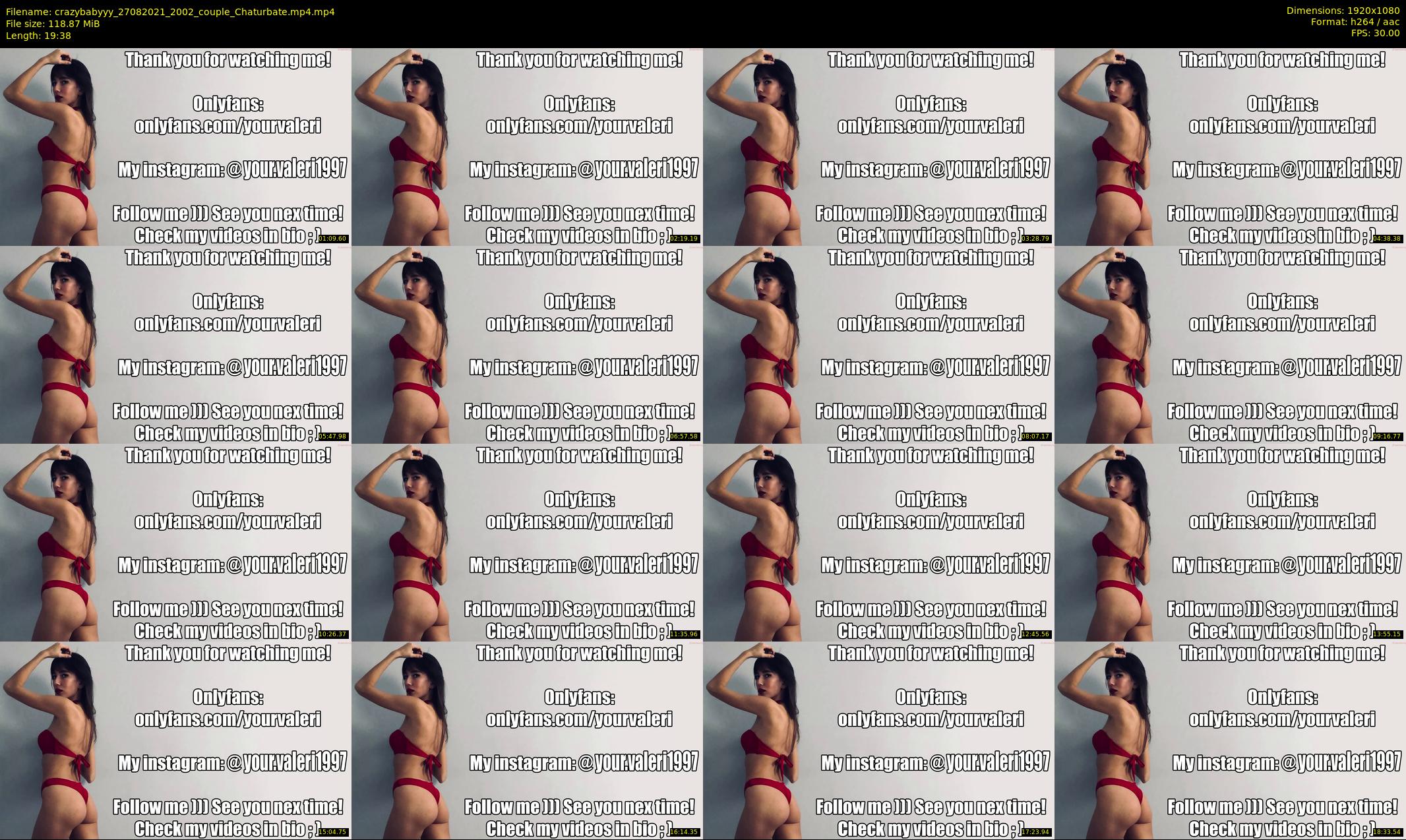crazybabyyy — 20 minute Chaturbate couple cam show recording, 1080p, Aug 27, 2021