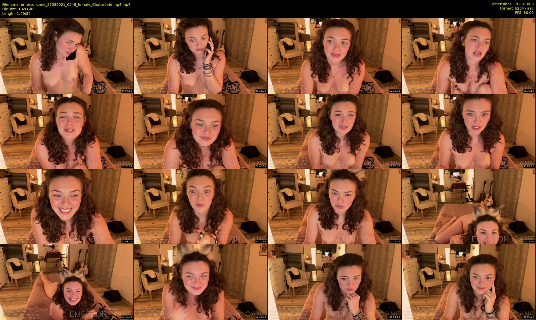 emersoncane — 70 minute Chaturbate female cam show recording, 1080p, Aug 27, 2021