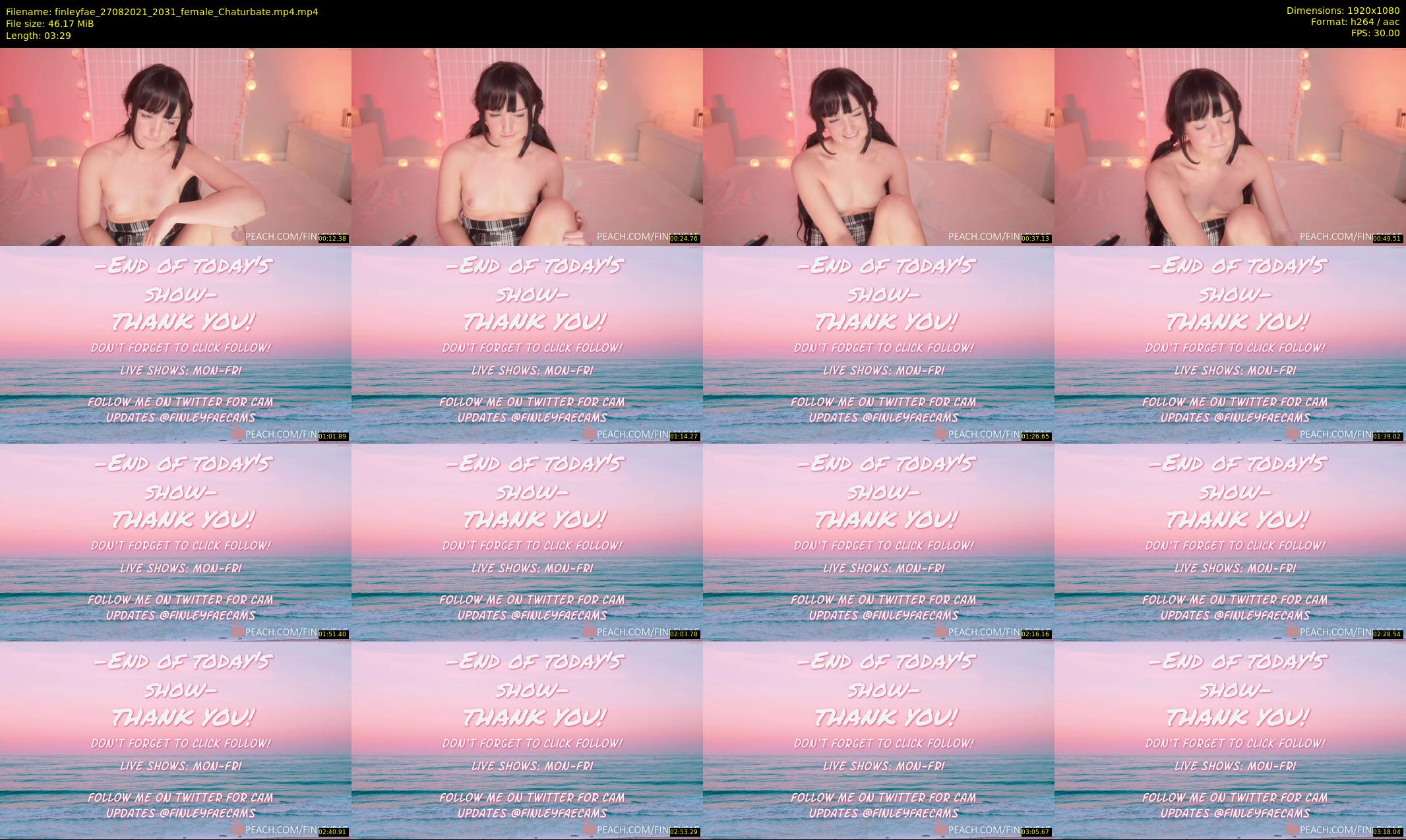 finleyfae — 4 minute Chaturbate female cam show recording, 1080p, Aug 27, 2021