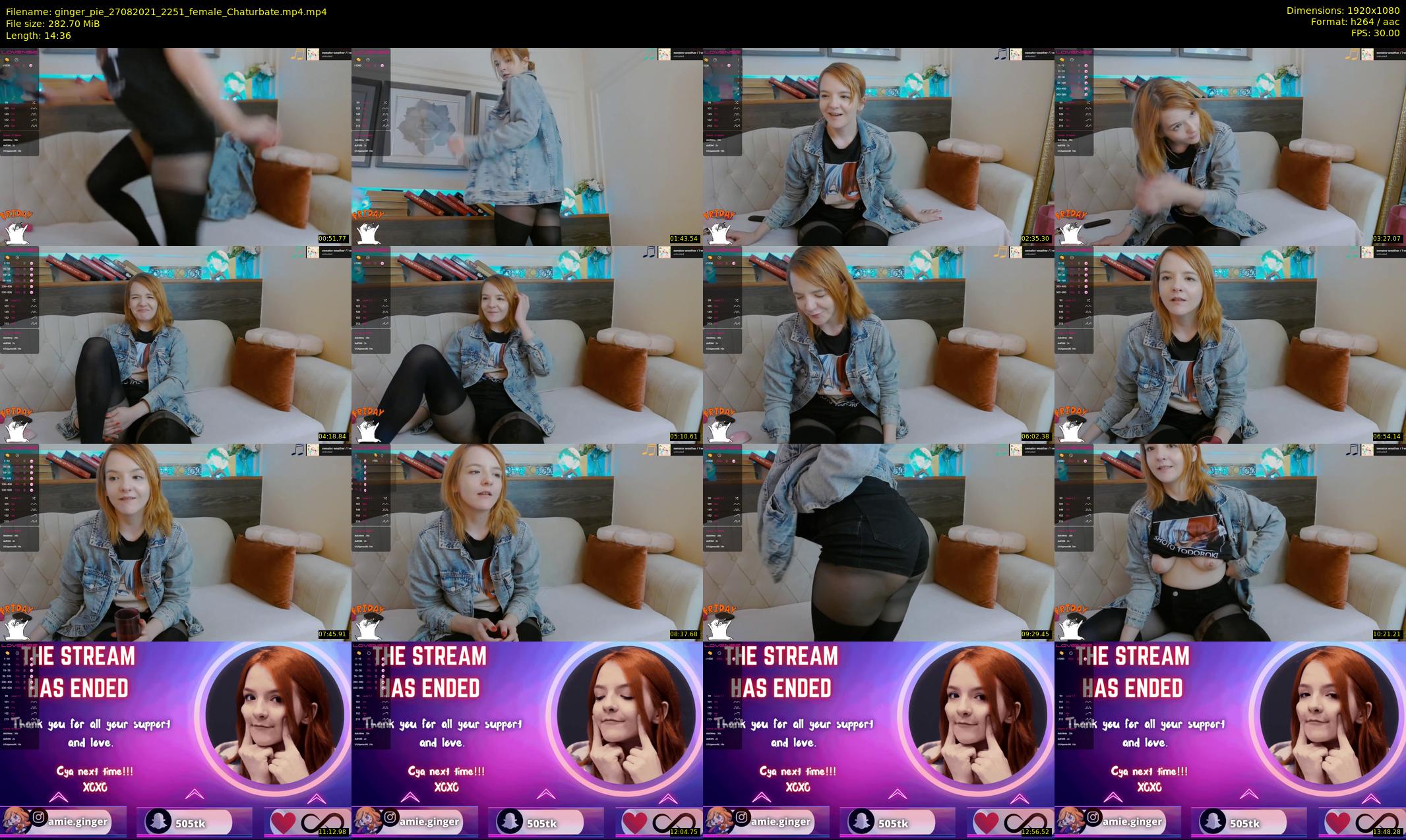 ginger_pie — 15 minute Chaturbate female cam show recording, 1080p, Aug 27, 2021