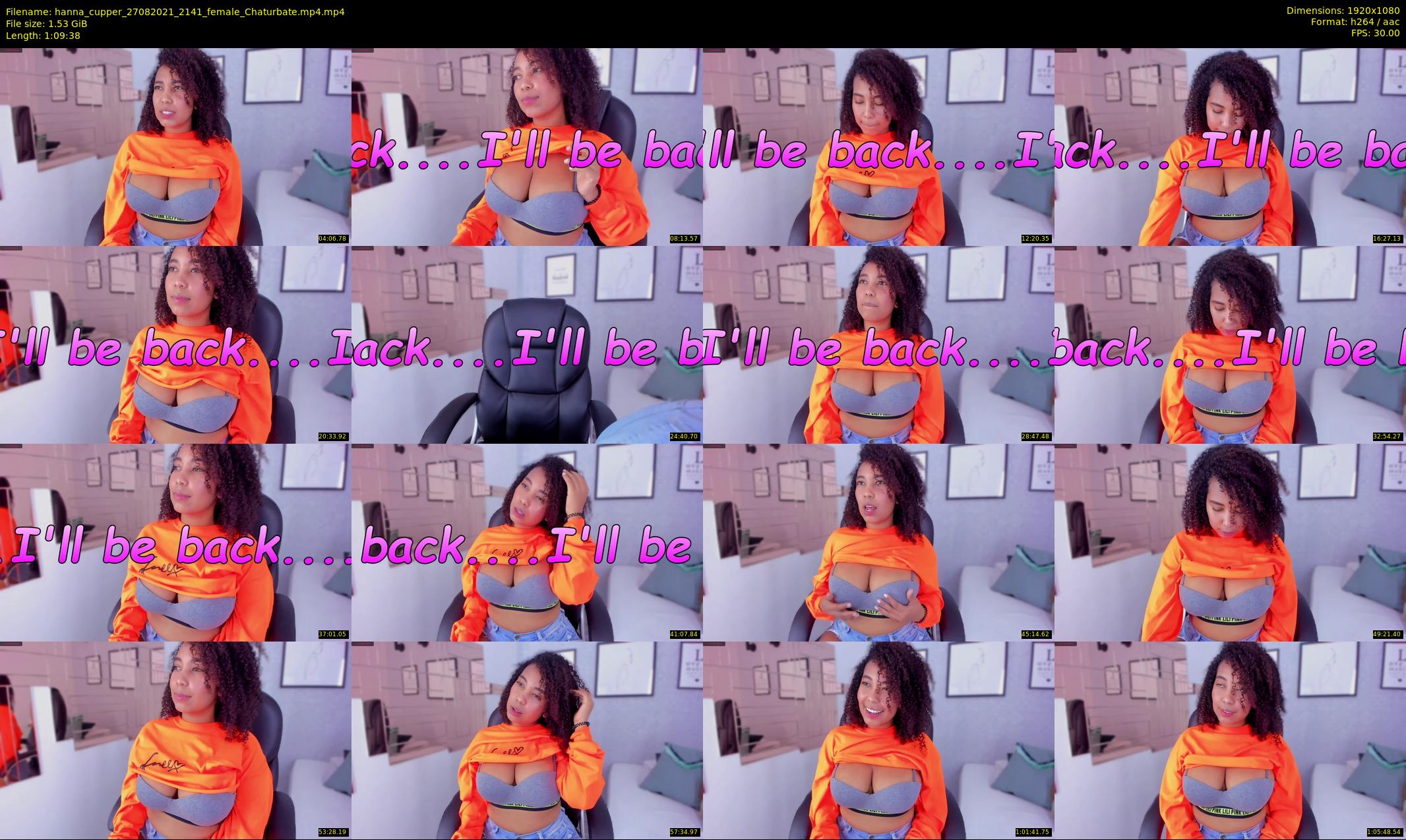 hanna_cupper — 70 minute Chaturbate female cam show recording, 1080p, Aug 27, 2021