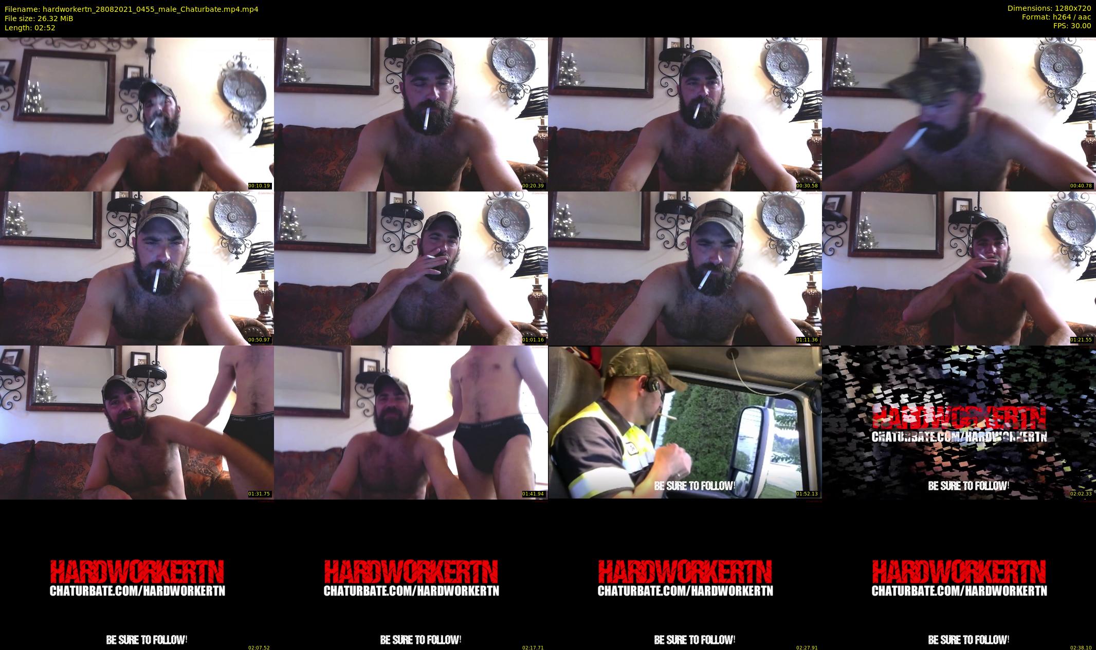 hardworkertn — 3 minute Chaturbate male cam show recording, 720p, Aug 28, 2021