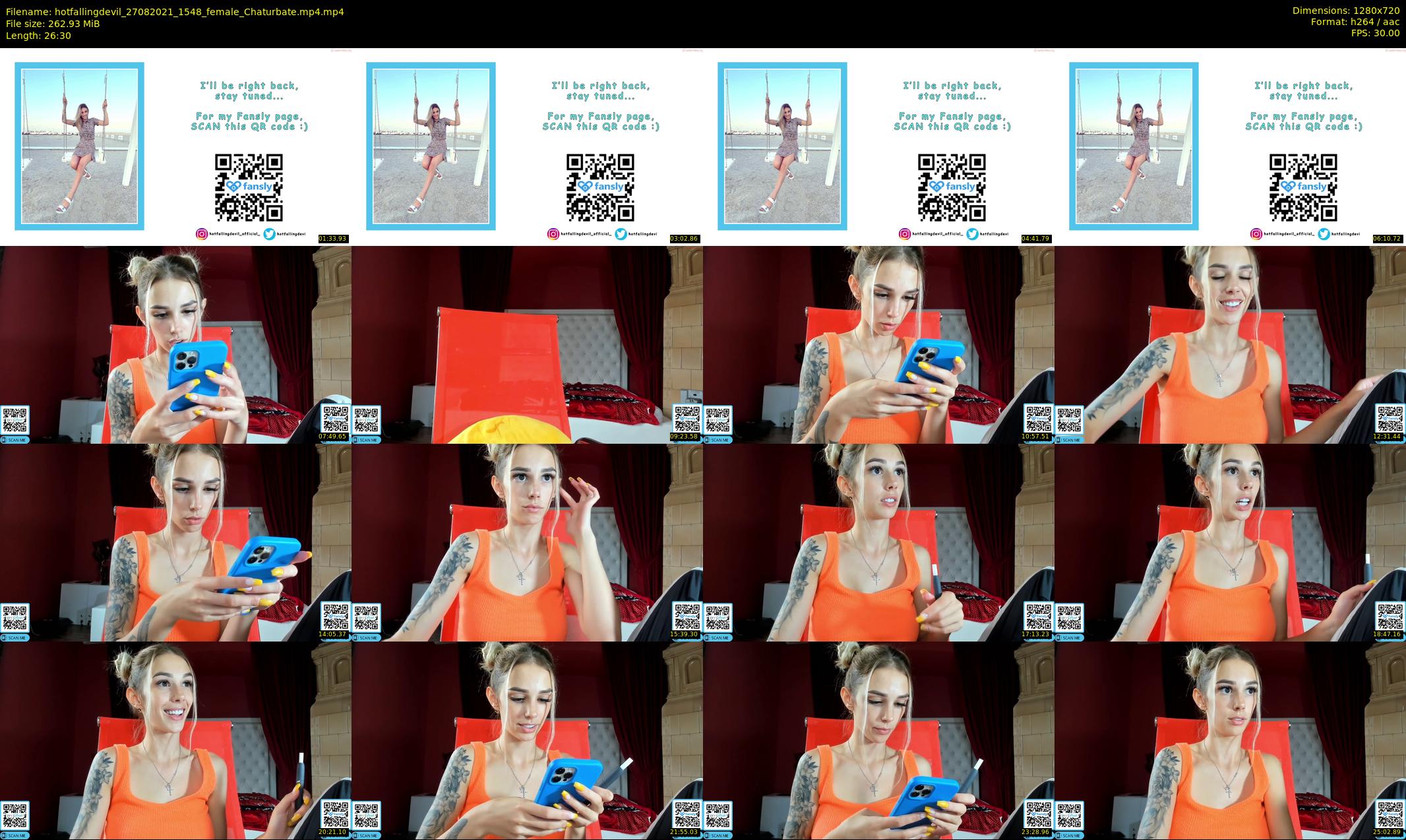 hotfallingdevil — 27 minute Chaturbate female cam show recording, 720p, Aug 27, 2021