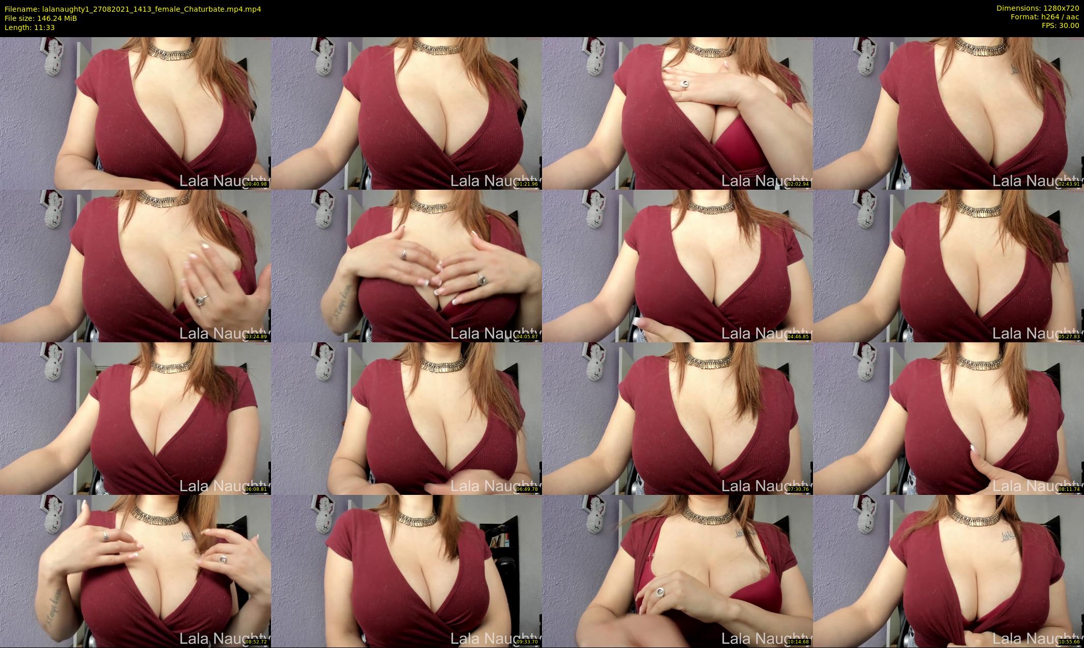 lalanaughty1 — 12 minute Chaturbate female cam show recording, 720p, Aug 27, 2021