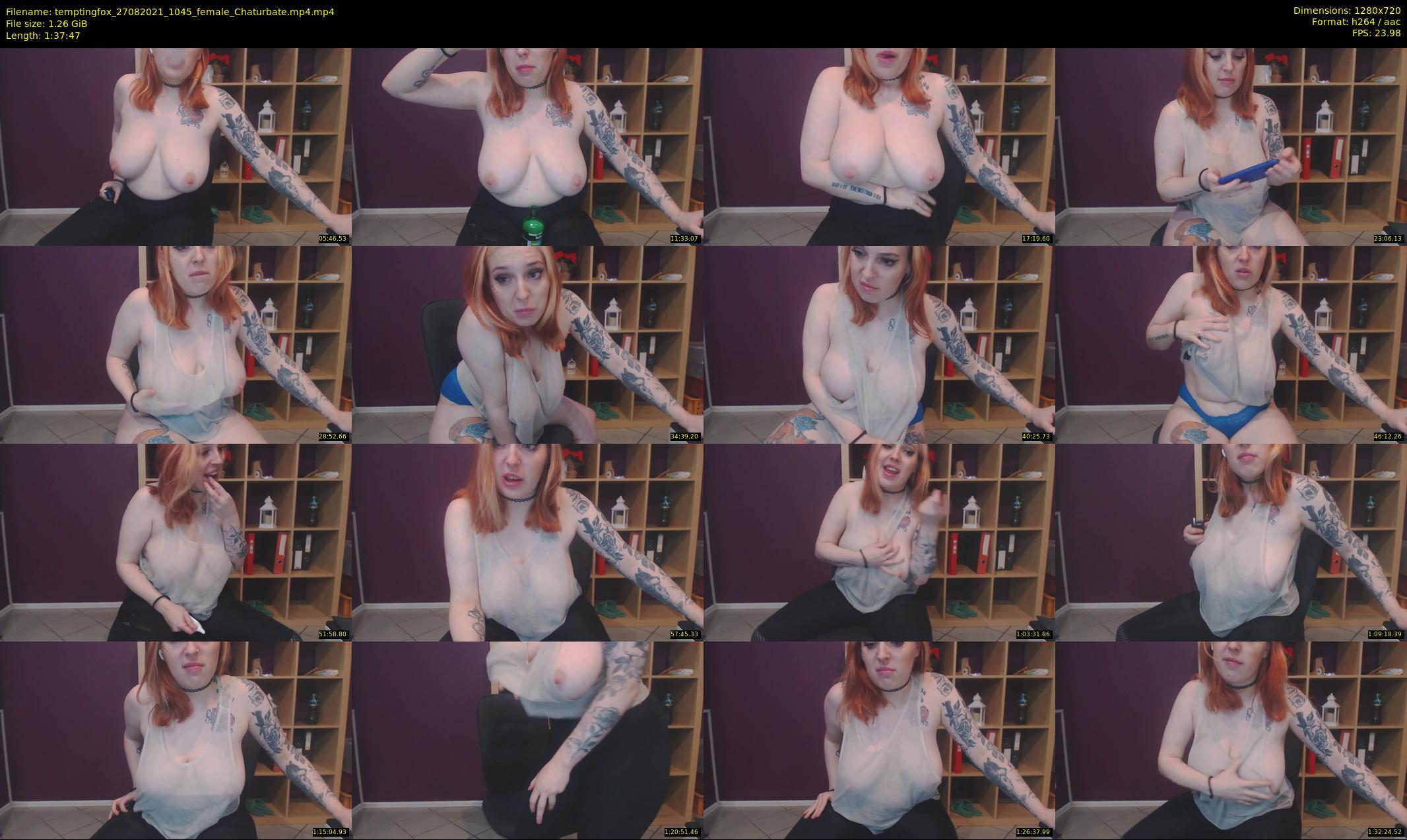 temptingfox — 98 minute Chaturbate female cam show recording, 720p, Aug 27, 2021