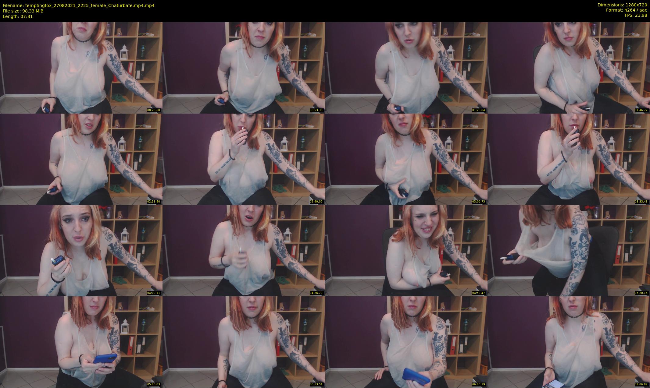 temptingfox — 8 minute Chaturbate female cam show recording, 720p, Aug 27, 2021