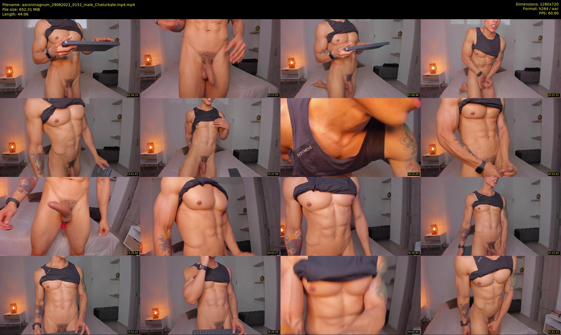 aaronmagnum — 45 minute Chaturbate male cam show recording, 720p, Aug 29, 2021