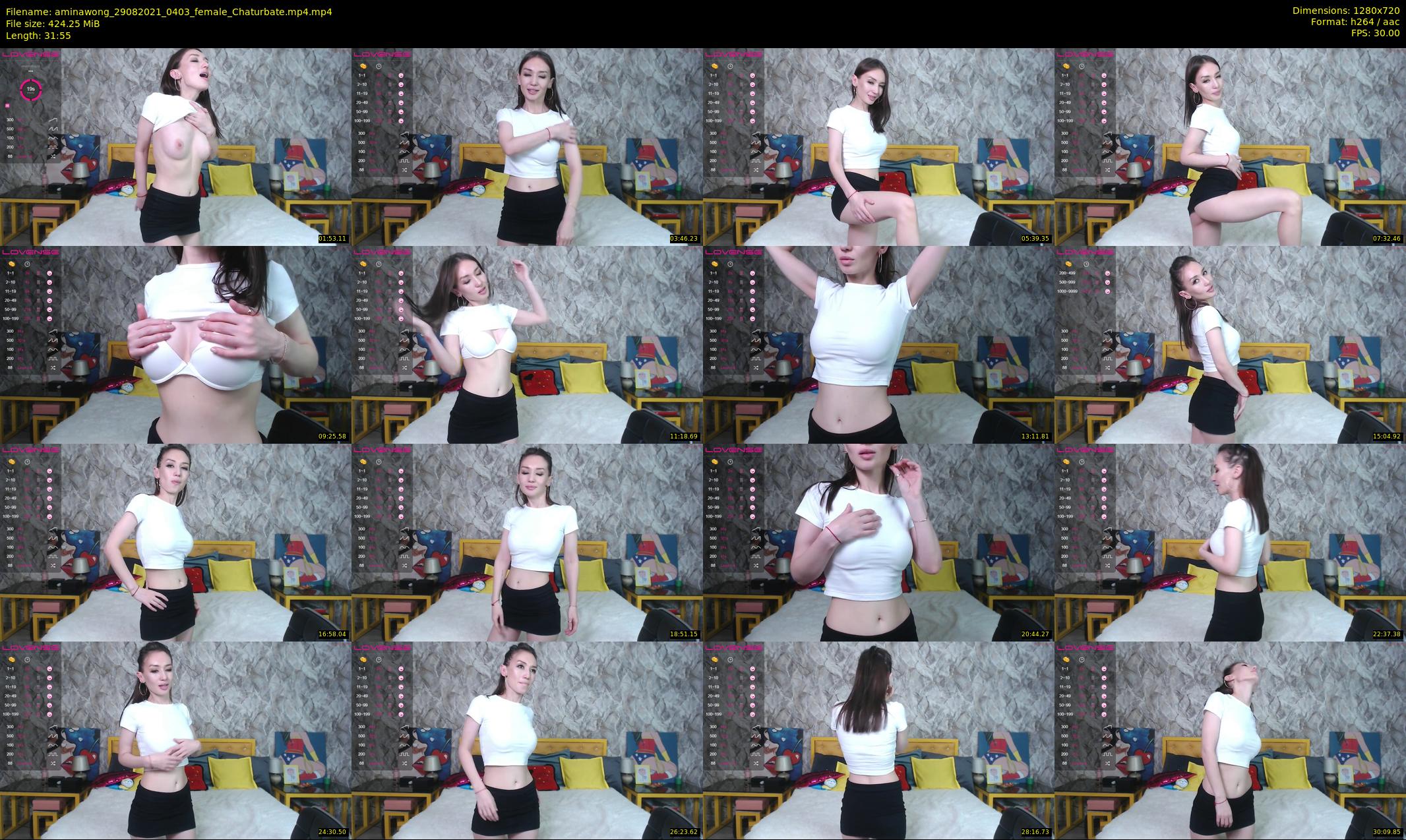 aminawong — 32 minute Chaturbate female cam show recording, 720p, Aug 29, 2021