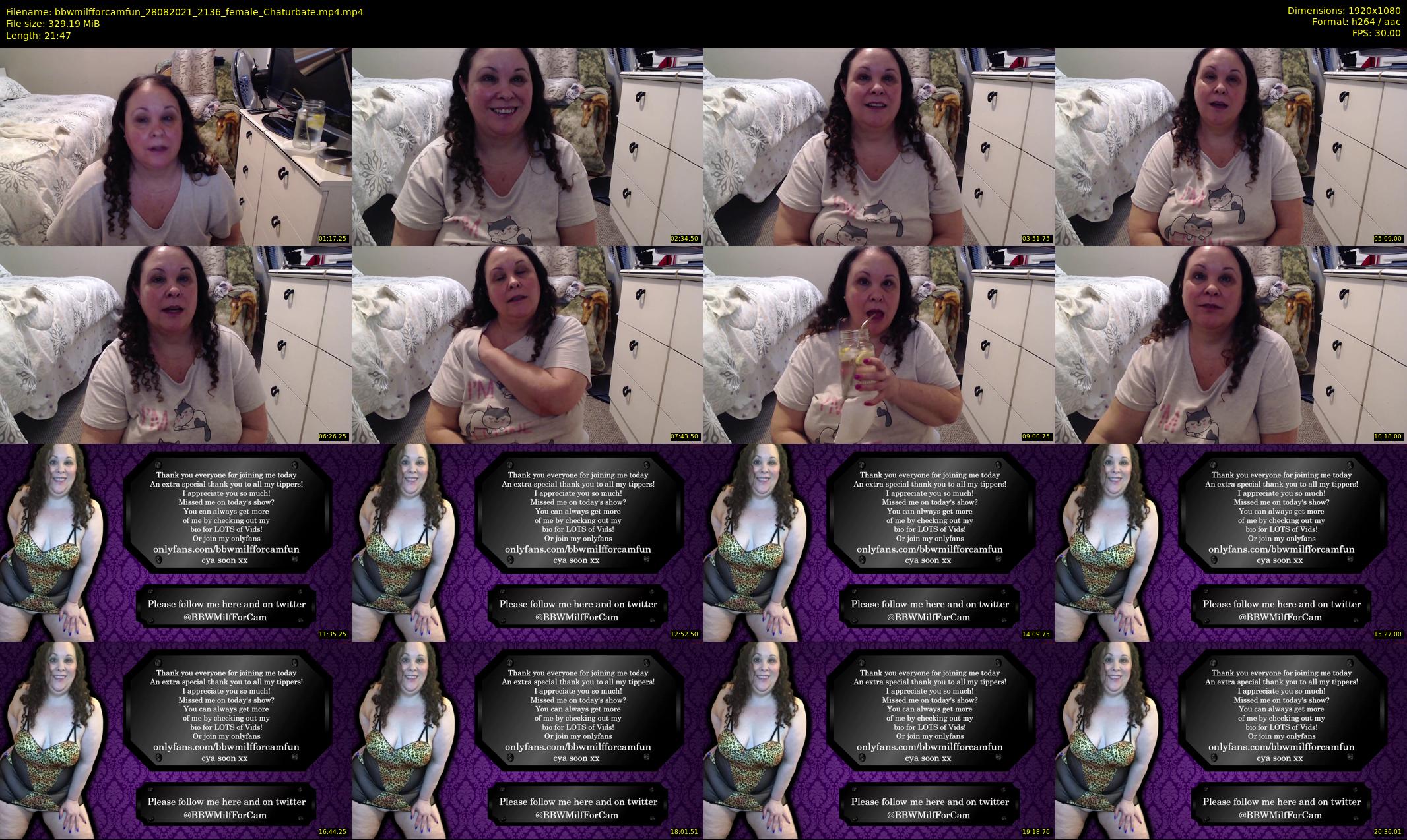 bbwmilfforcamfun — 22 minute Chaturbate female cam show recording, 1080p, Aug 28, 2021