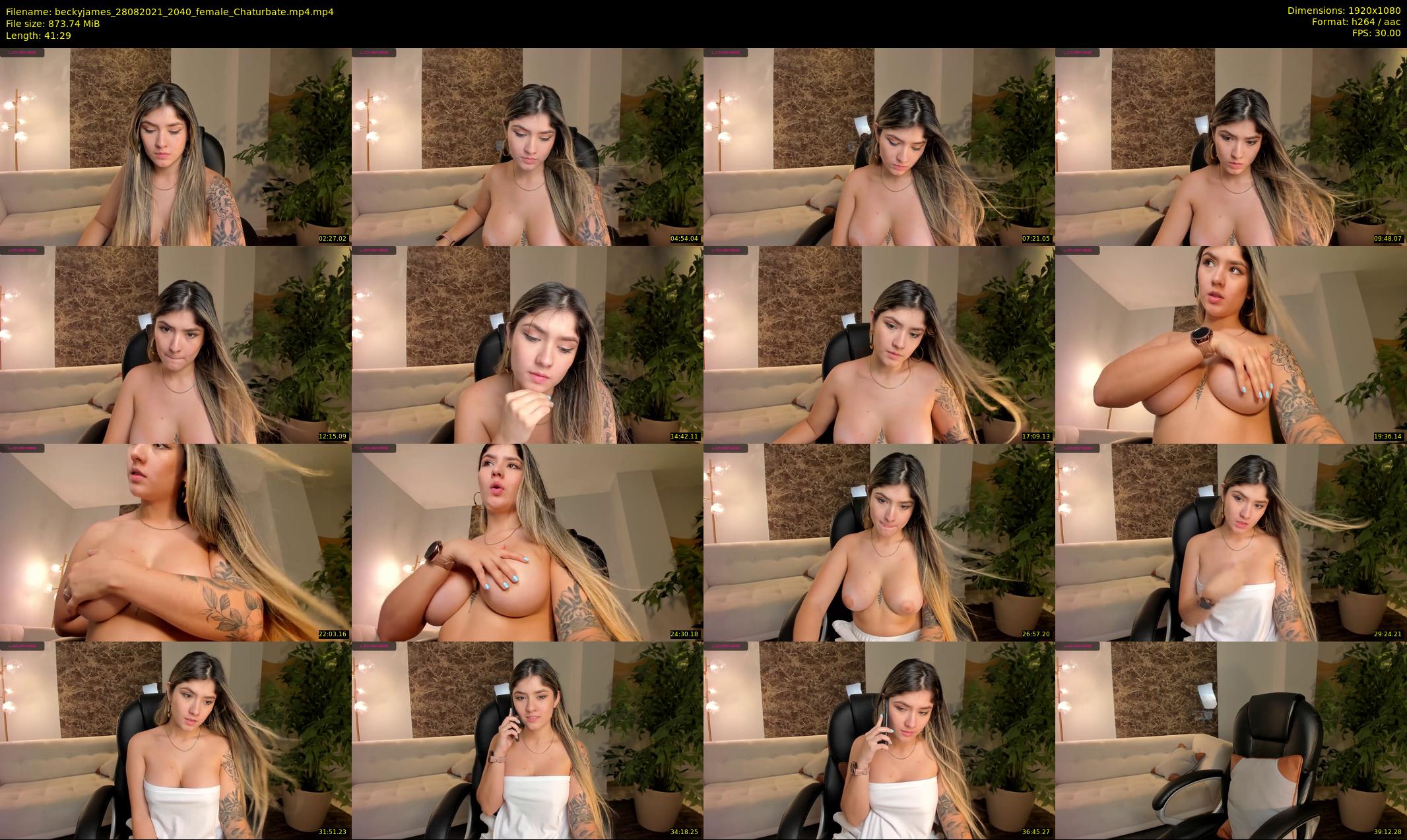 beckyjames — 42 minute Chaturbate female cam show recording, 1080p, Aug 28, 2021